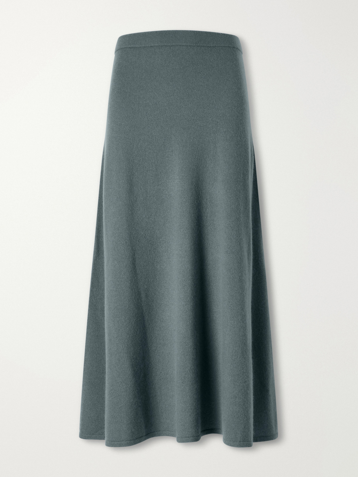 Zimmermann Valiant Wool And Cashmere-blend Knitted Midi Skirt In Blue