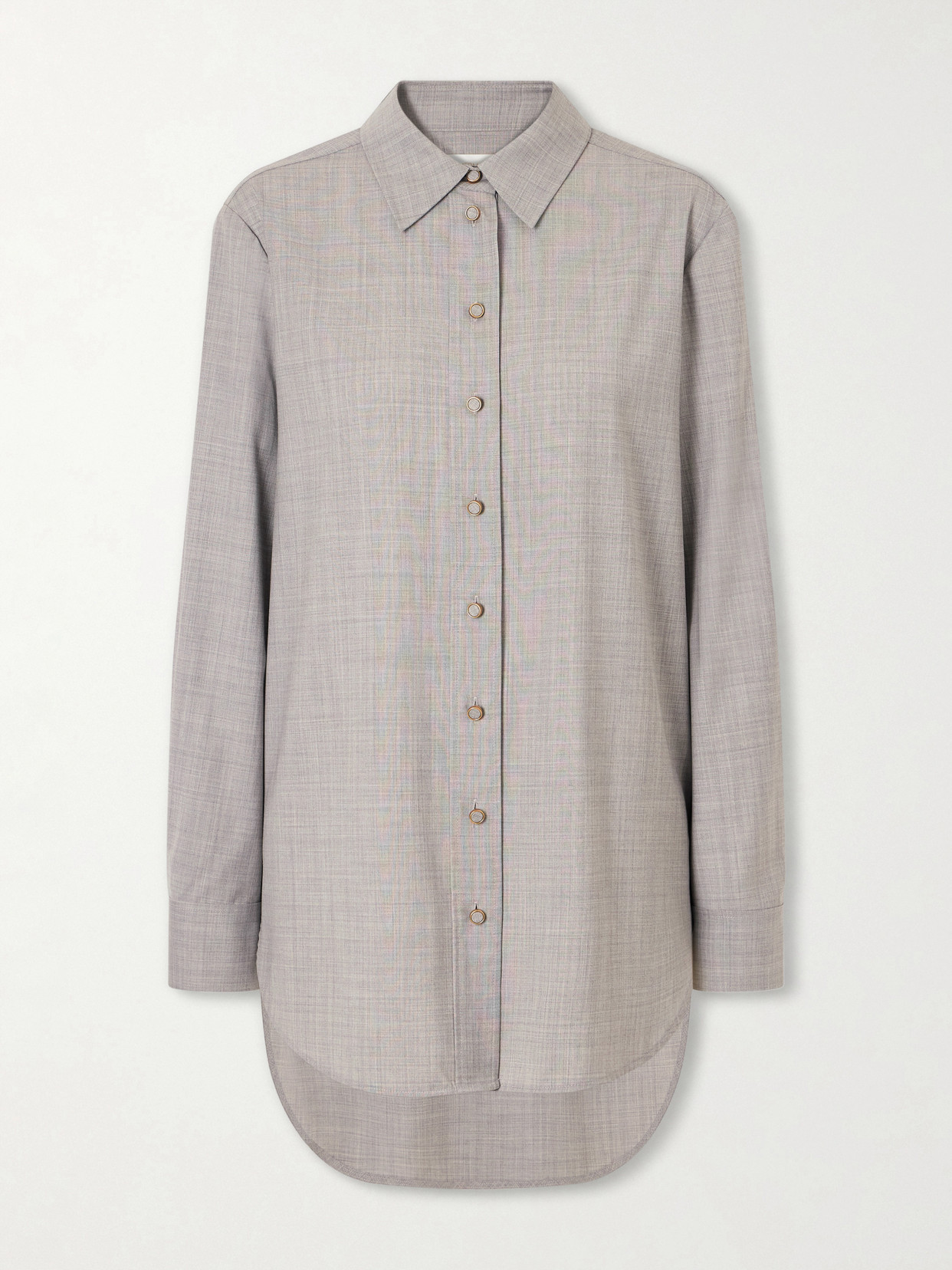 Zimmermann Valiant Wool Shirt In Gray