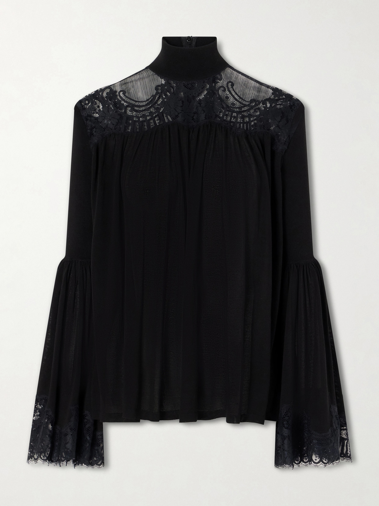 Zimmermann Valiant Lace-trimmed Blouse In Black