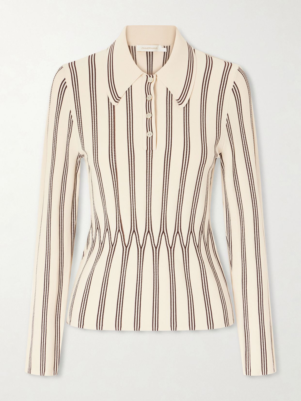 valiant striped knitted polo sweater