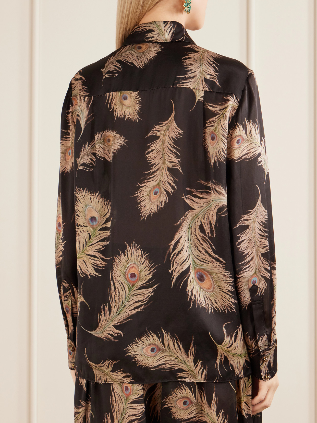 Valiant Printed Silk-Satin Shirt