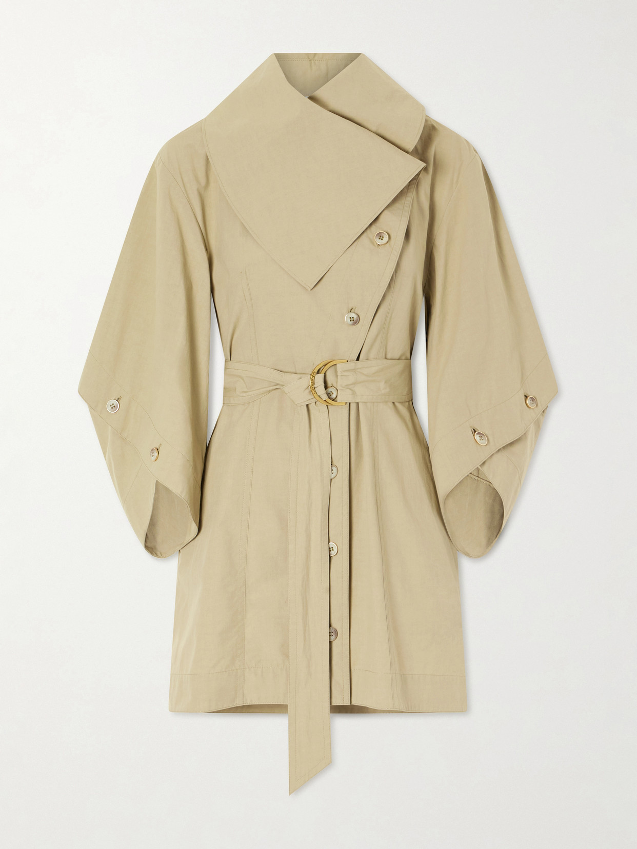 Zimmermann Valiant Utility Cotton-gabardine Mini Dress In Green