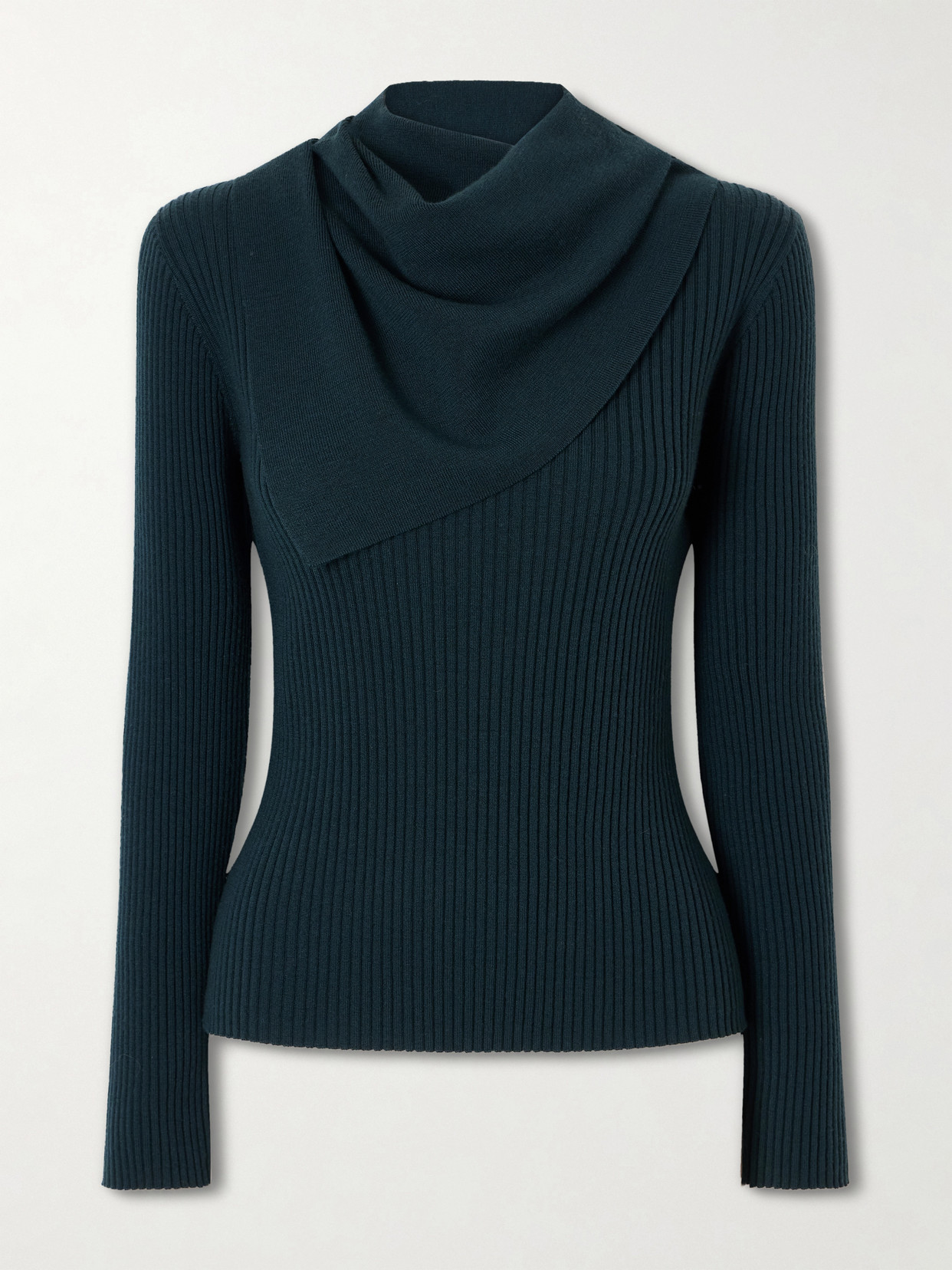 Zimmermann Valiant Scarf Wool Sweater In Green