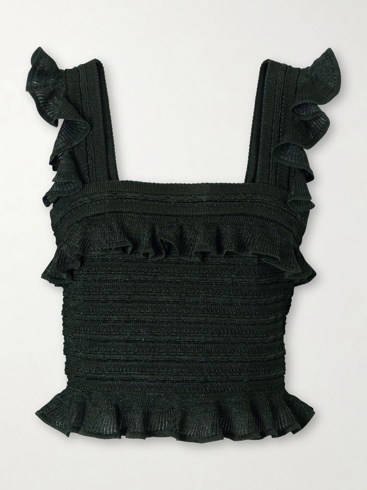 ruffled knitted tank