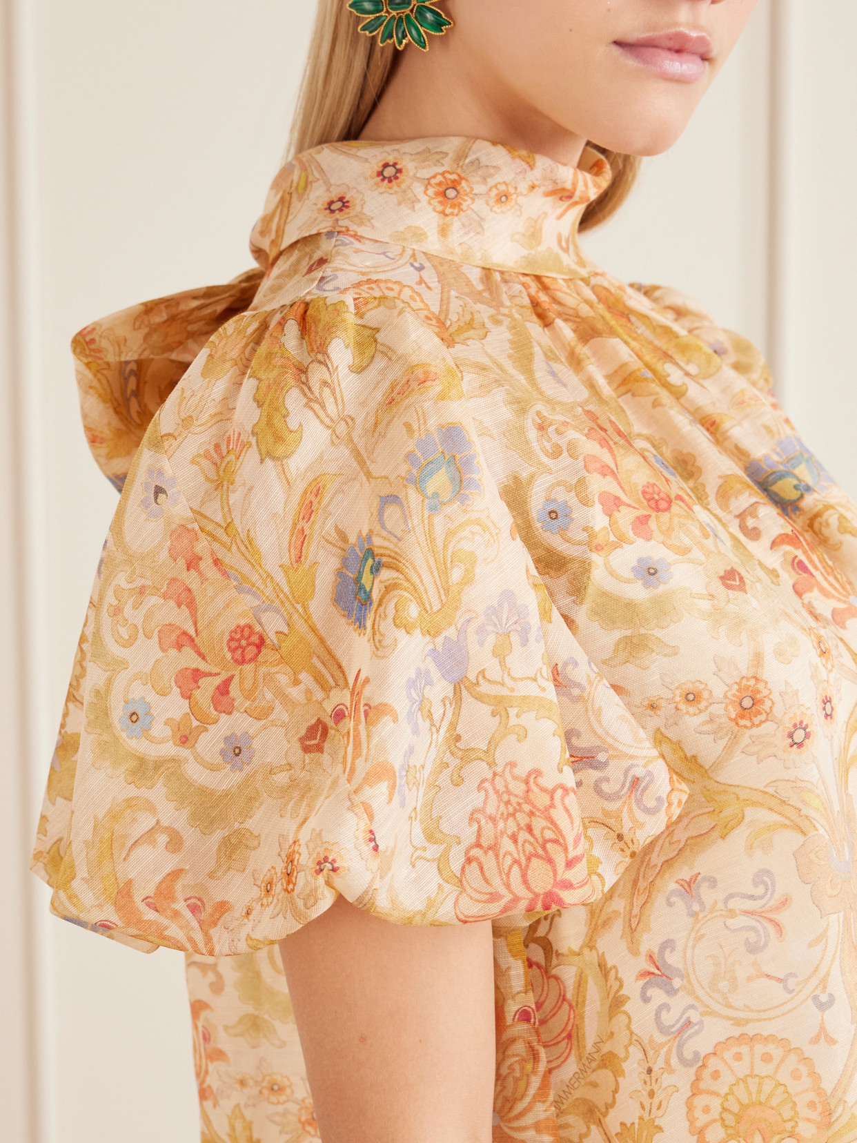 Valiant Bubble Linen And Silk-Blend Blouse