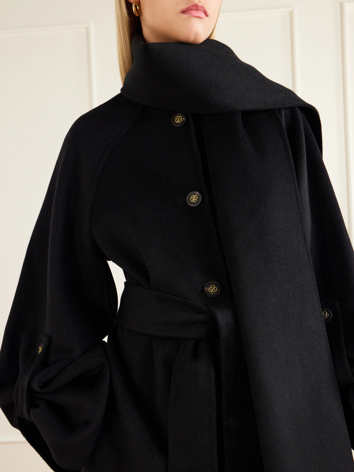 Valiant Scarf-Detailed Wool-Blend Coat