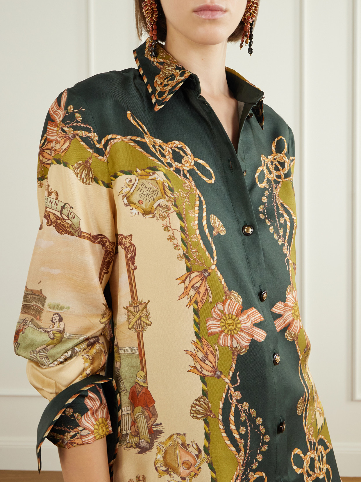 Valiant Printed Silk-Twill Shirt