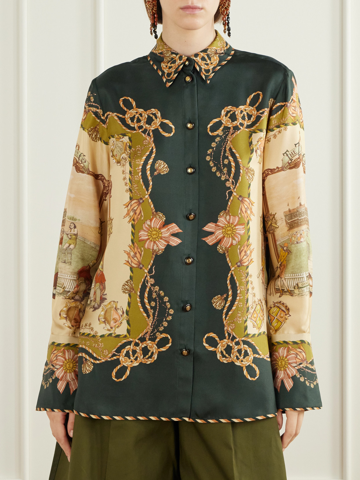 Valiant Printed Silk-Twill Shirt