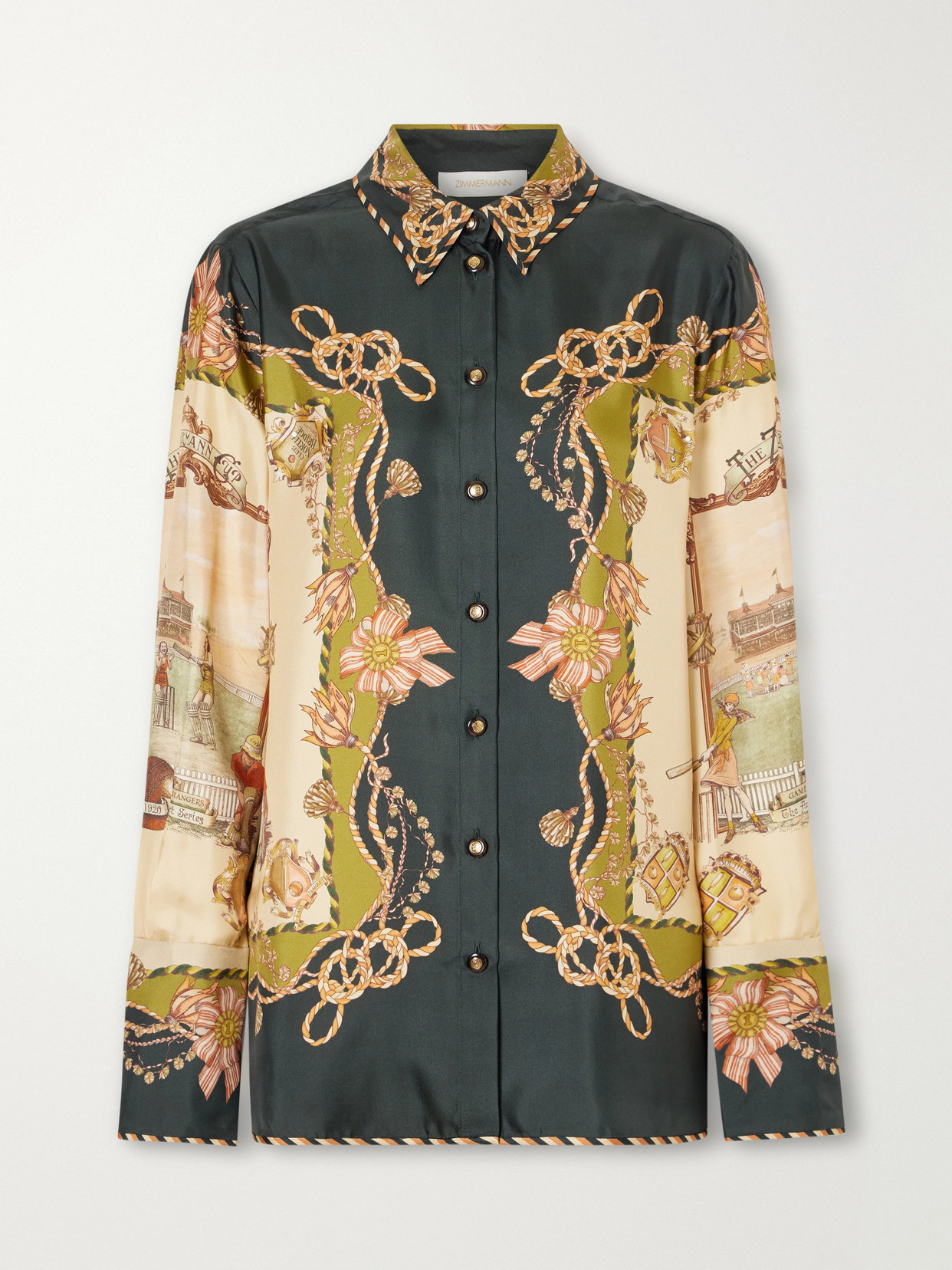 Valiant Printed Silk-Twill Shirt