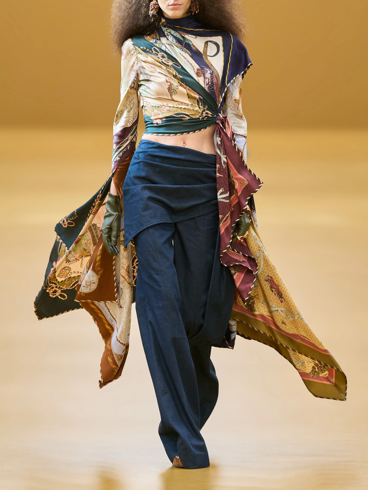 Valiant Draped Flared Jeans