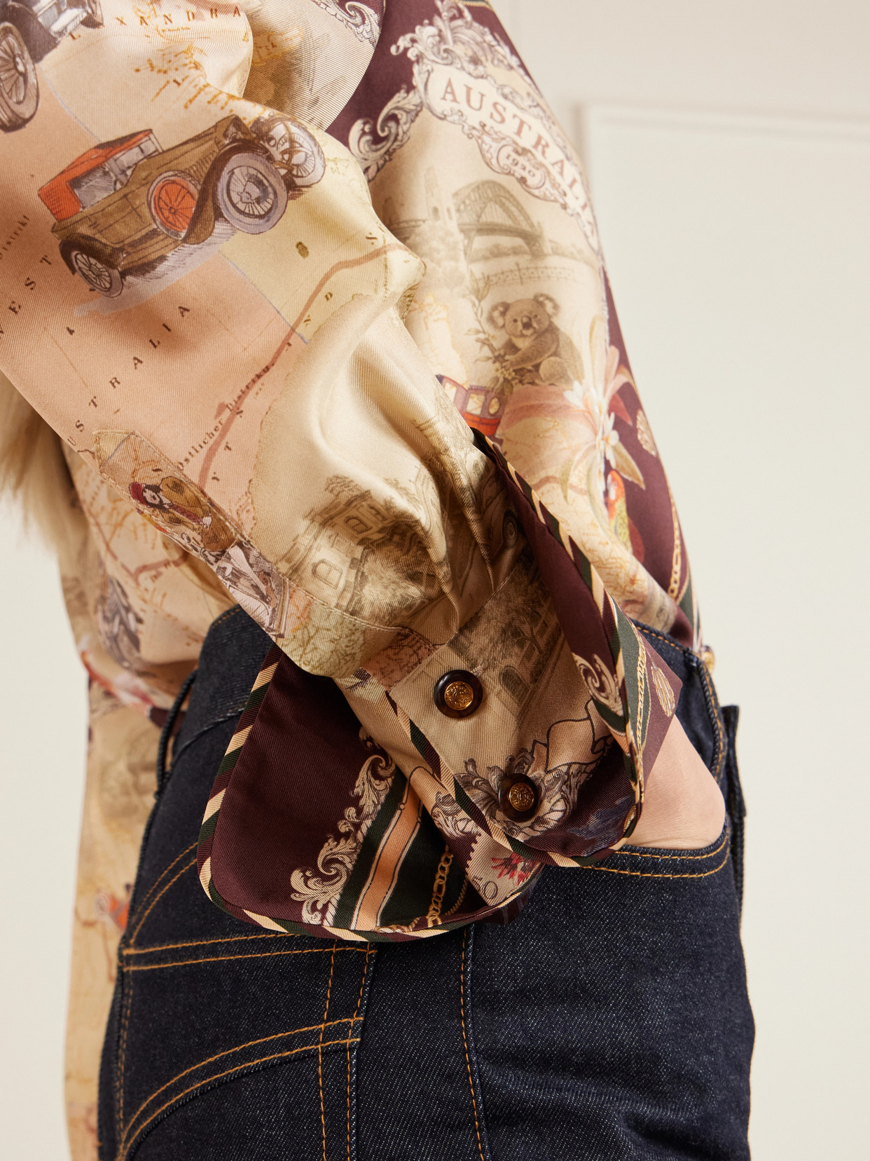 Valiant Printed Silk-Twill Shirt
