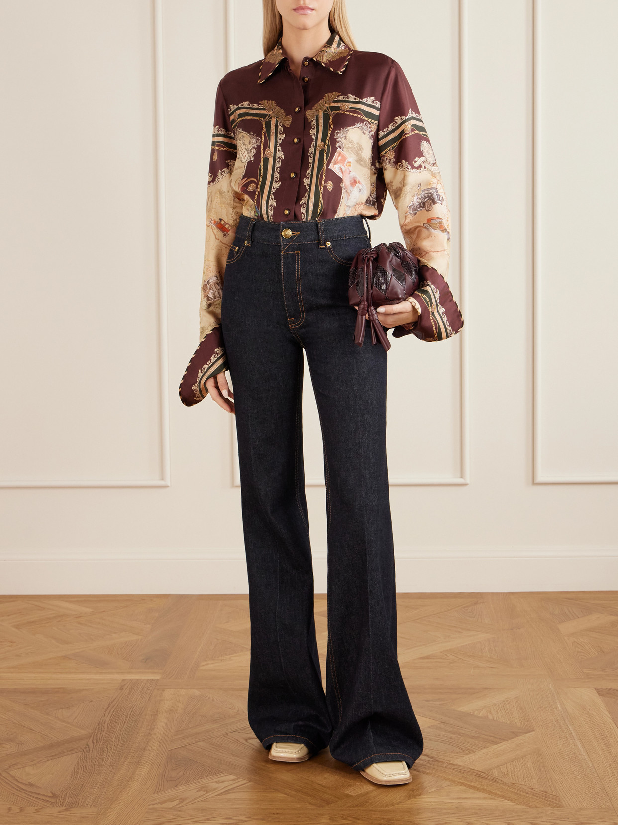 Valiant Printed Silk-Twill Shirt