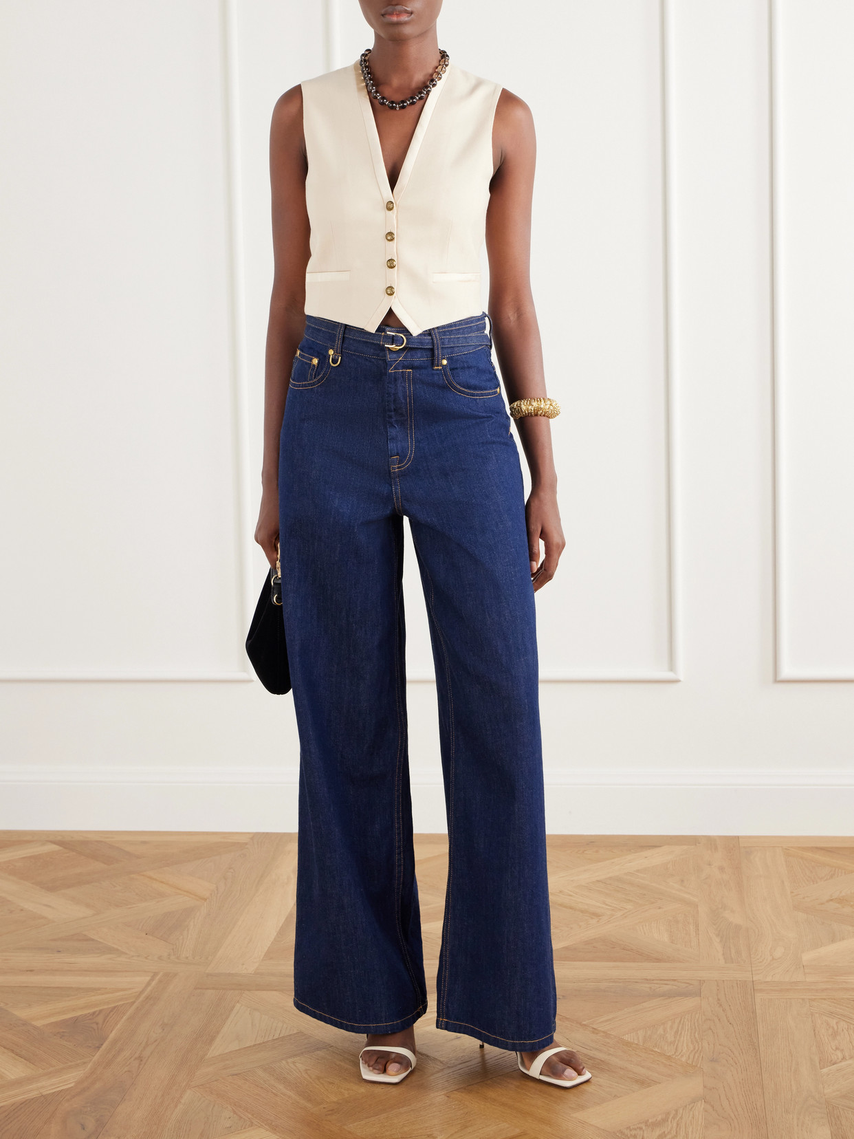 Valiant Satin-Trimmed Wool-Blend Vest