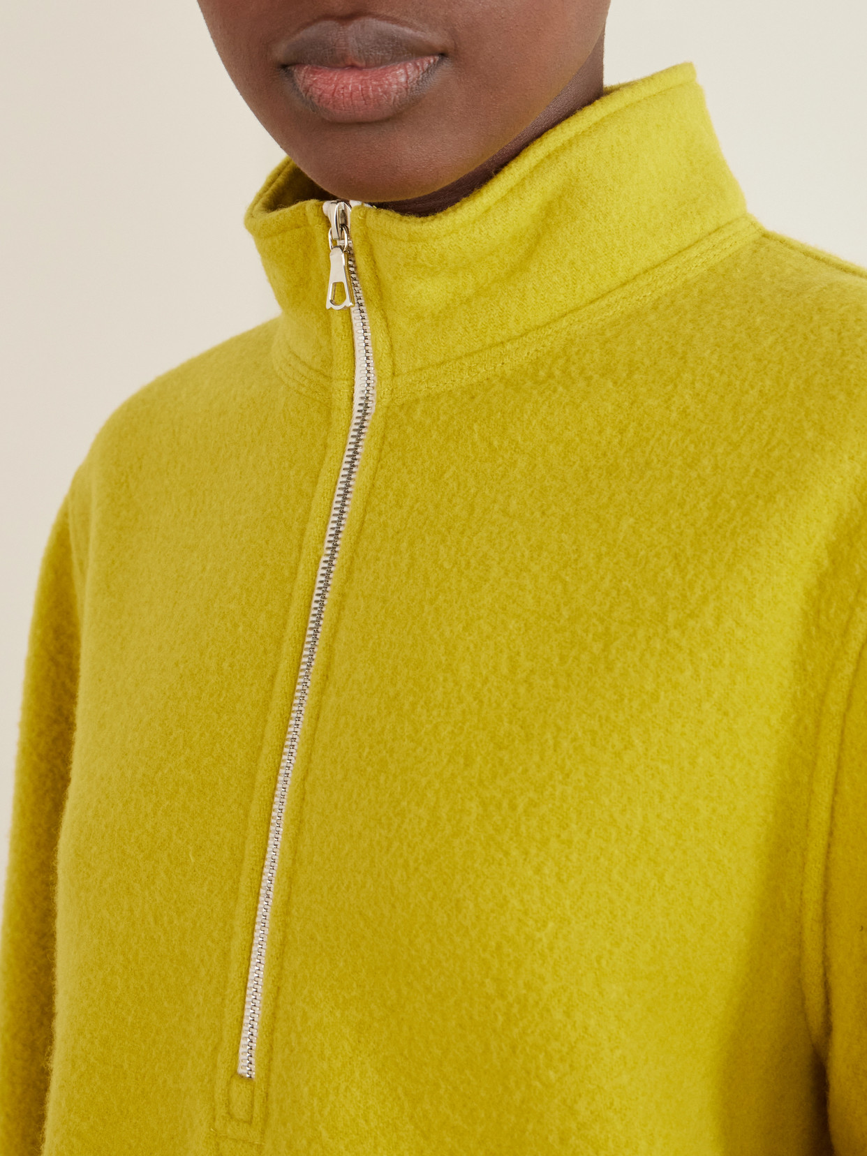 City Virgin Wool-Fleece Half-Zip Sweater