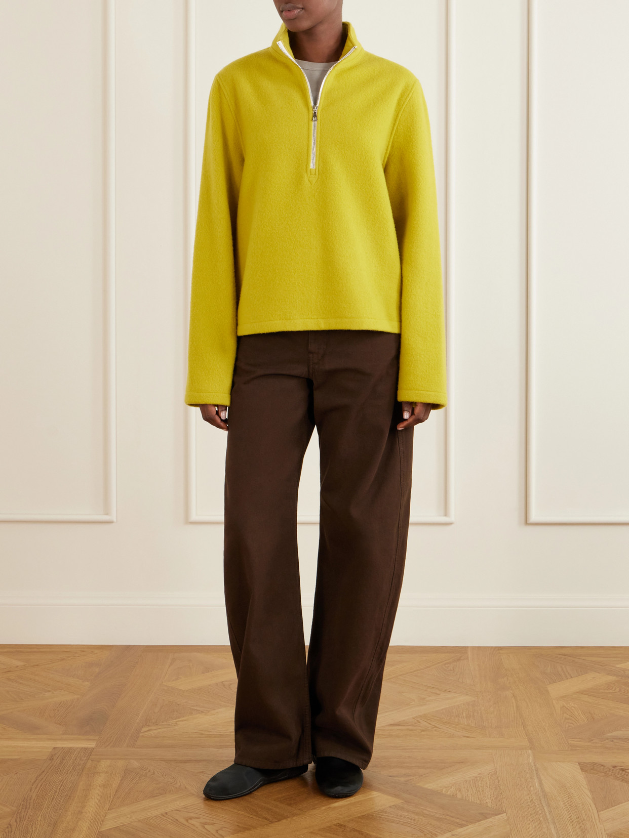 City Virgin Wool-Fleece Half-Zip Sweater