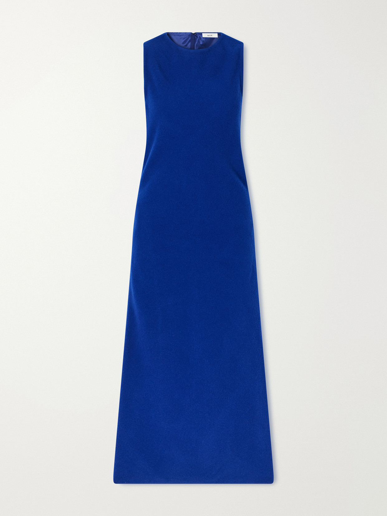 Rier Wool-fleece Midi Dress In Blue