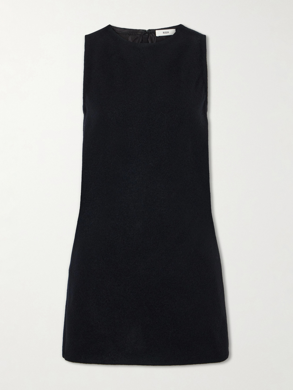 Rier Wool-fleece Mini Dress In Black