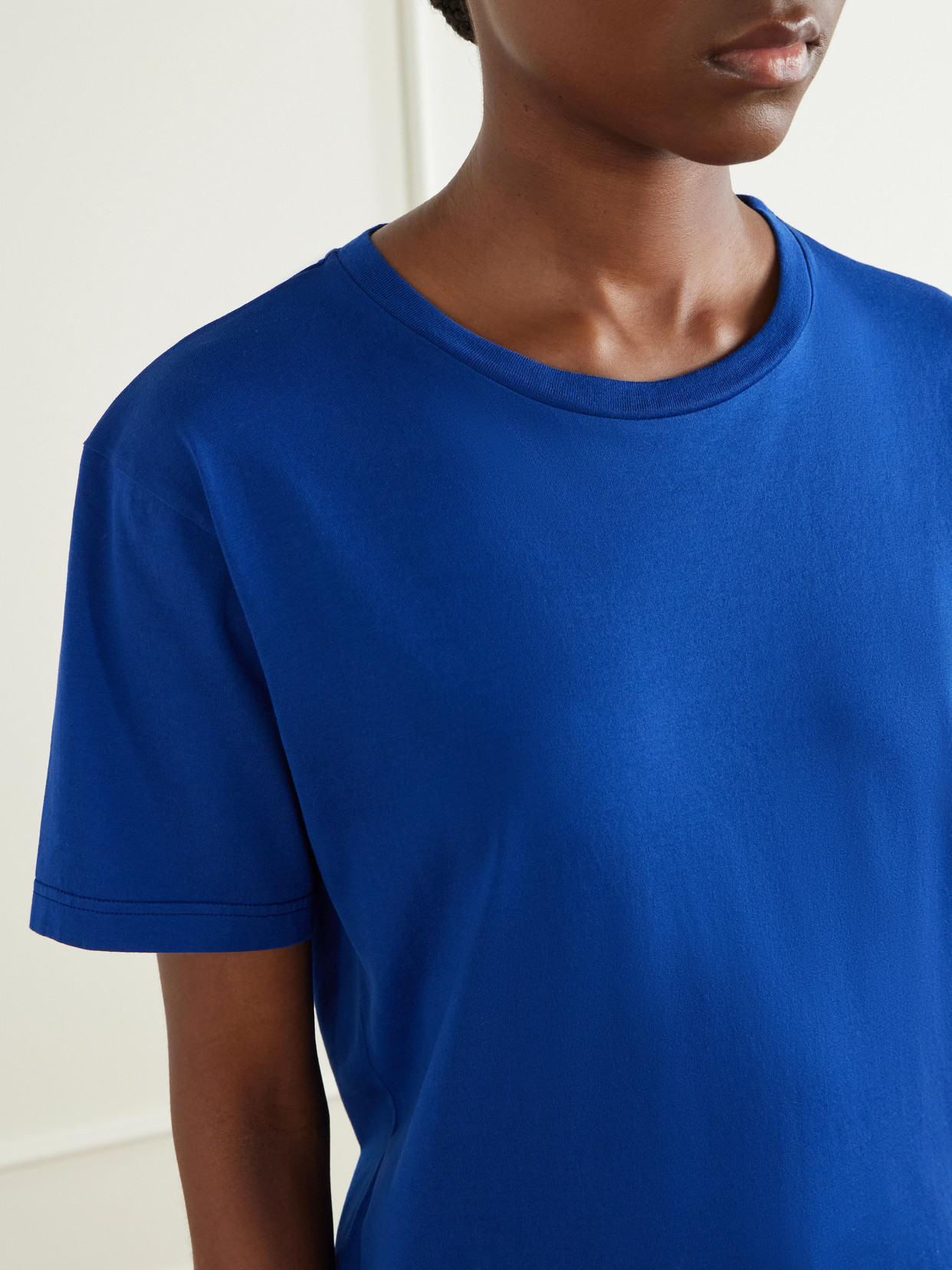Rier Cotton-jersey T-shirt In Blue