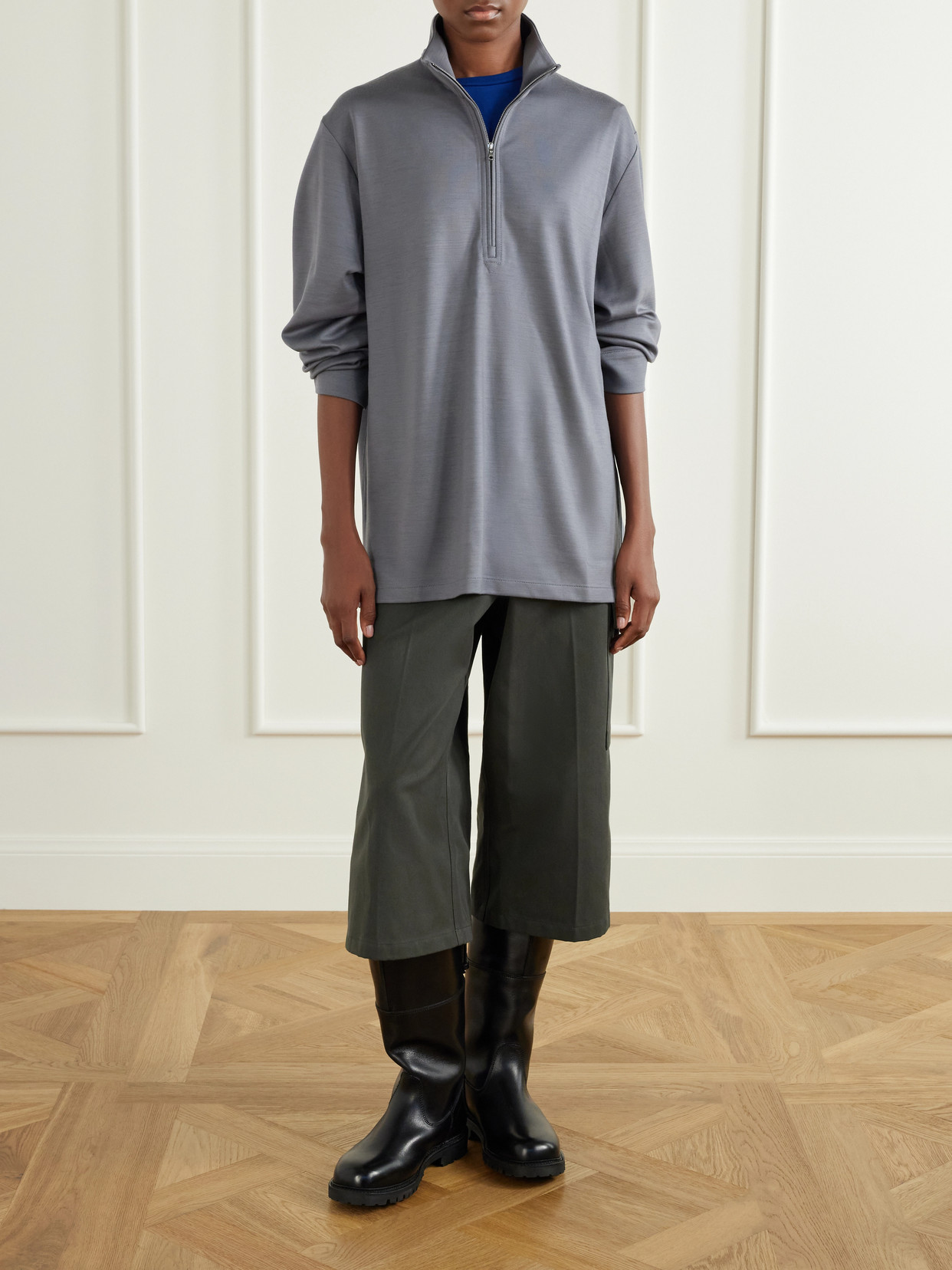 Rier Cotton-jersey T-shirt In Blue