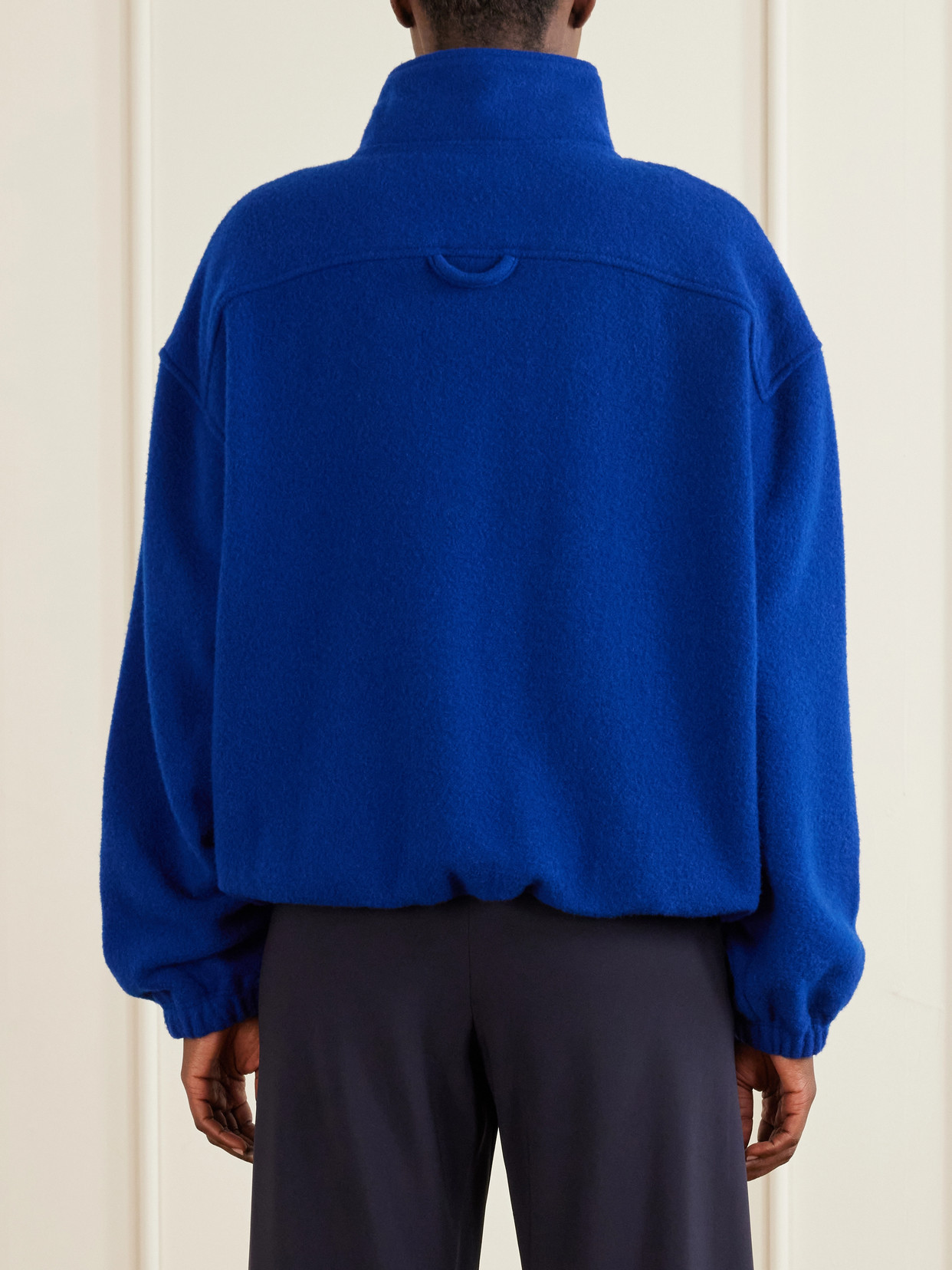 Rier Polar Wool-fleece Half-zip Sweatshirt In Blue