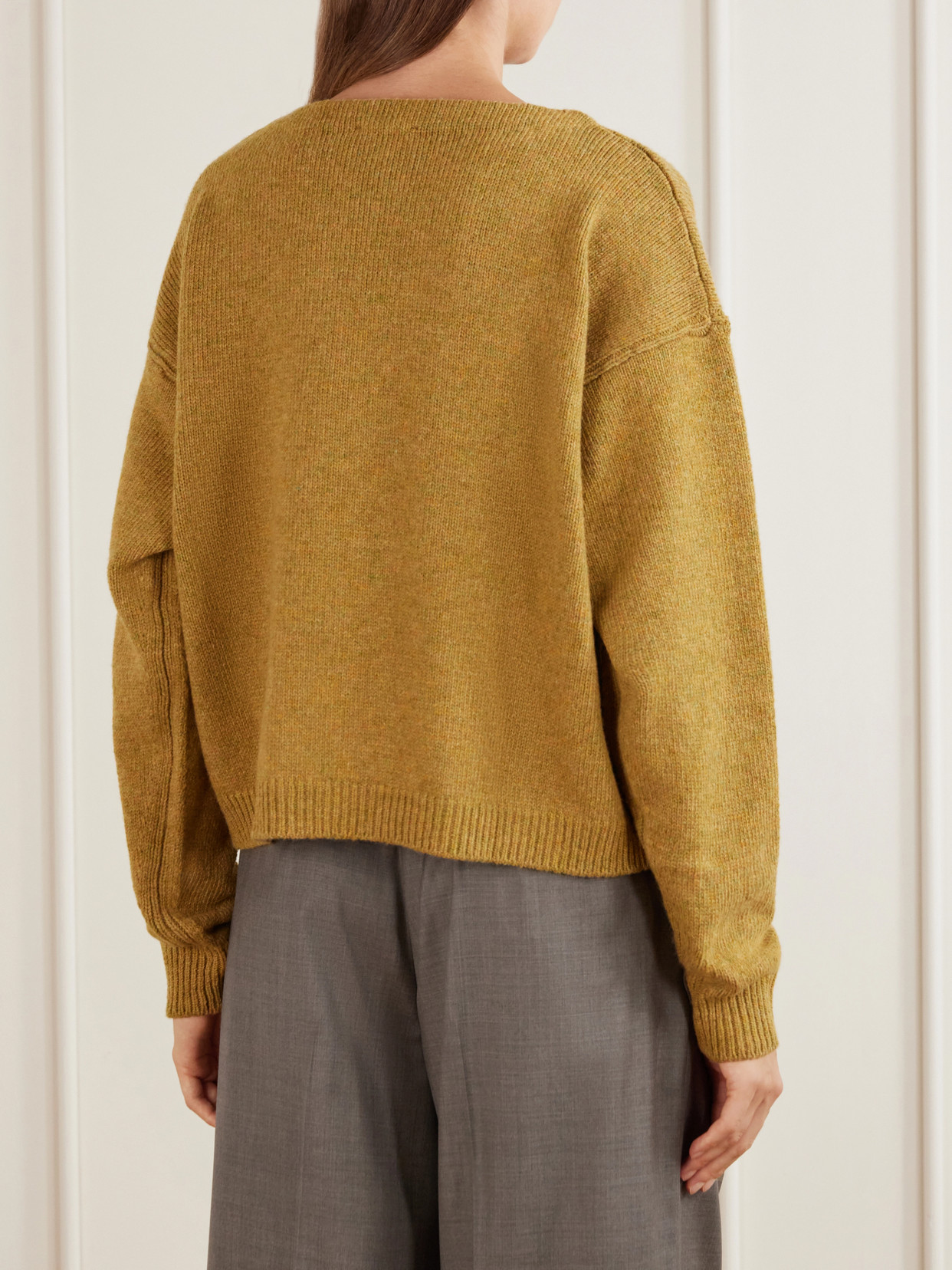 Rier Wool Sweater In Yellow