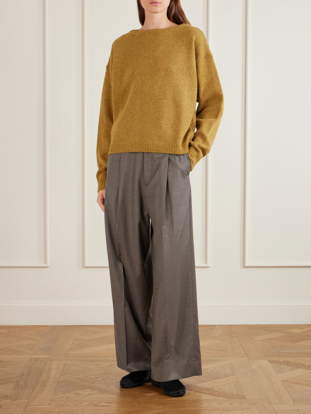Rier Wool Sweater In Yellow