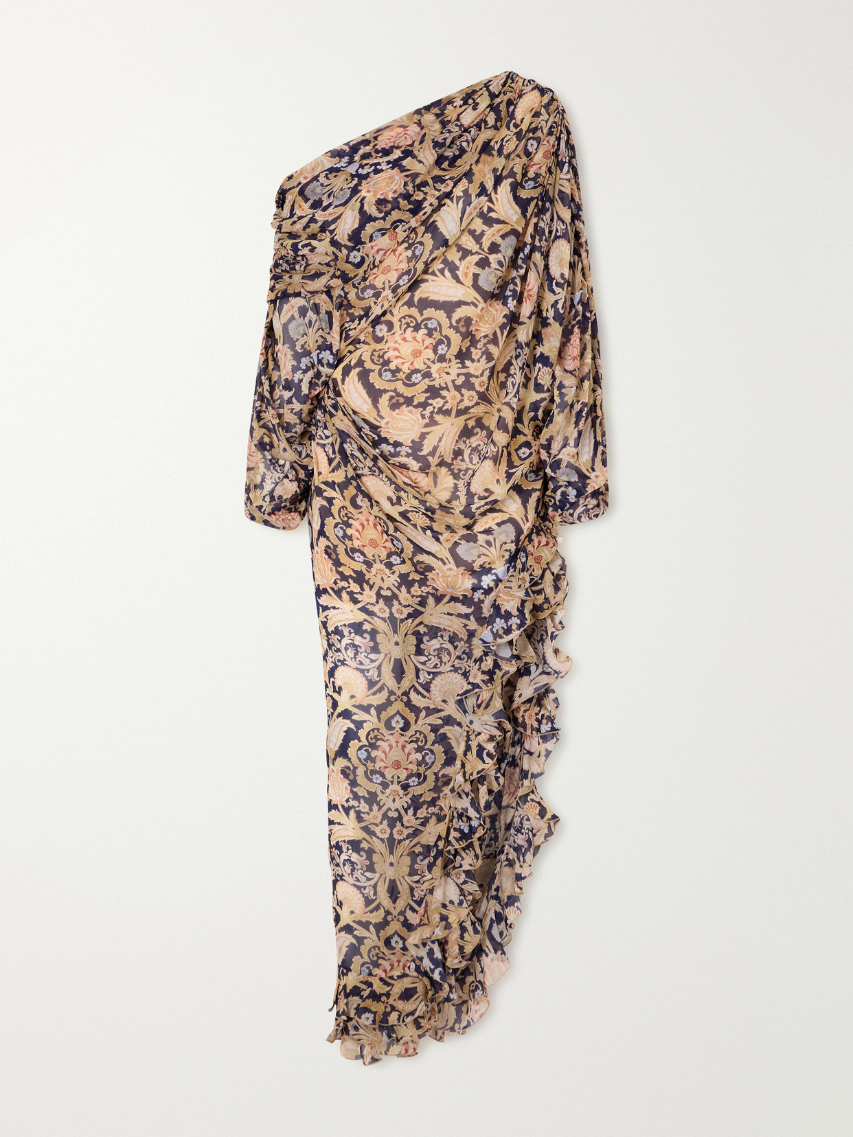Zimmermann Valiant Crepe Maxi Dress In Brown