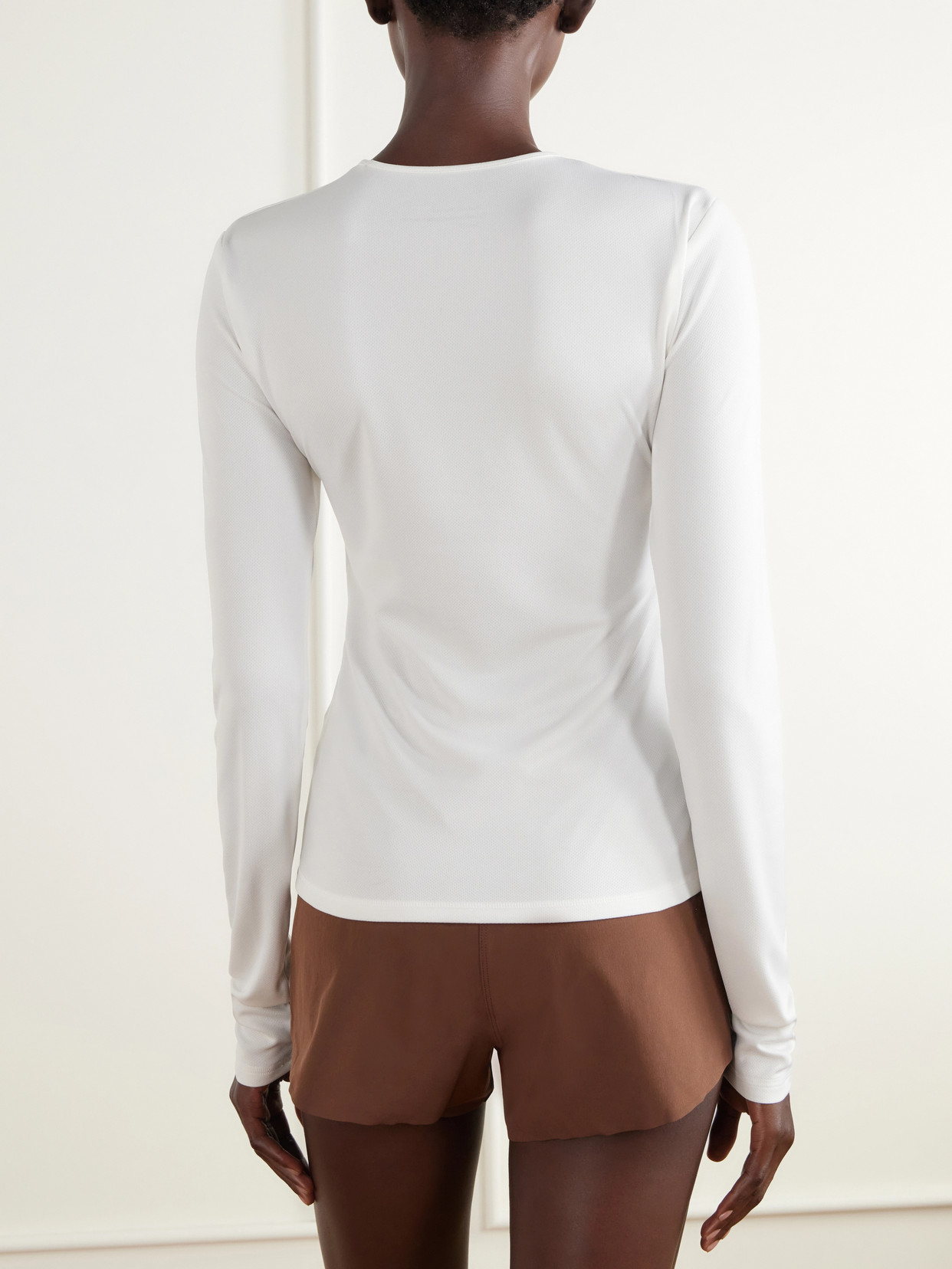Logo-Appliquéd Paneled Recycled T-Shirt
