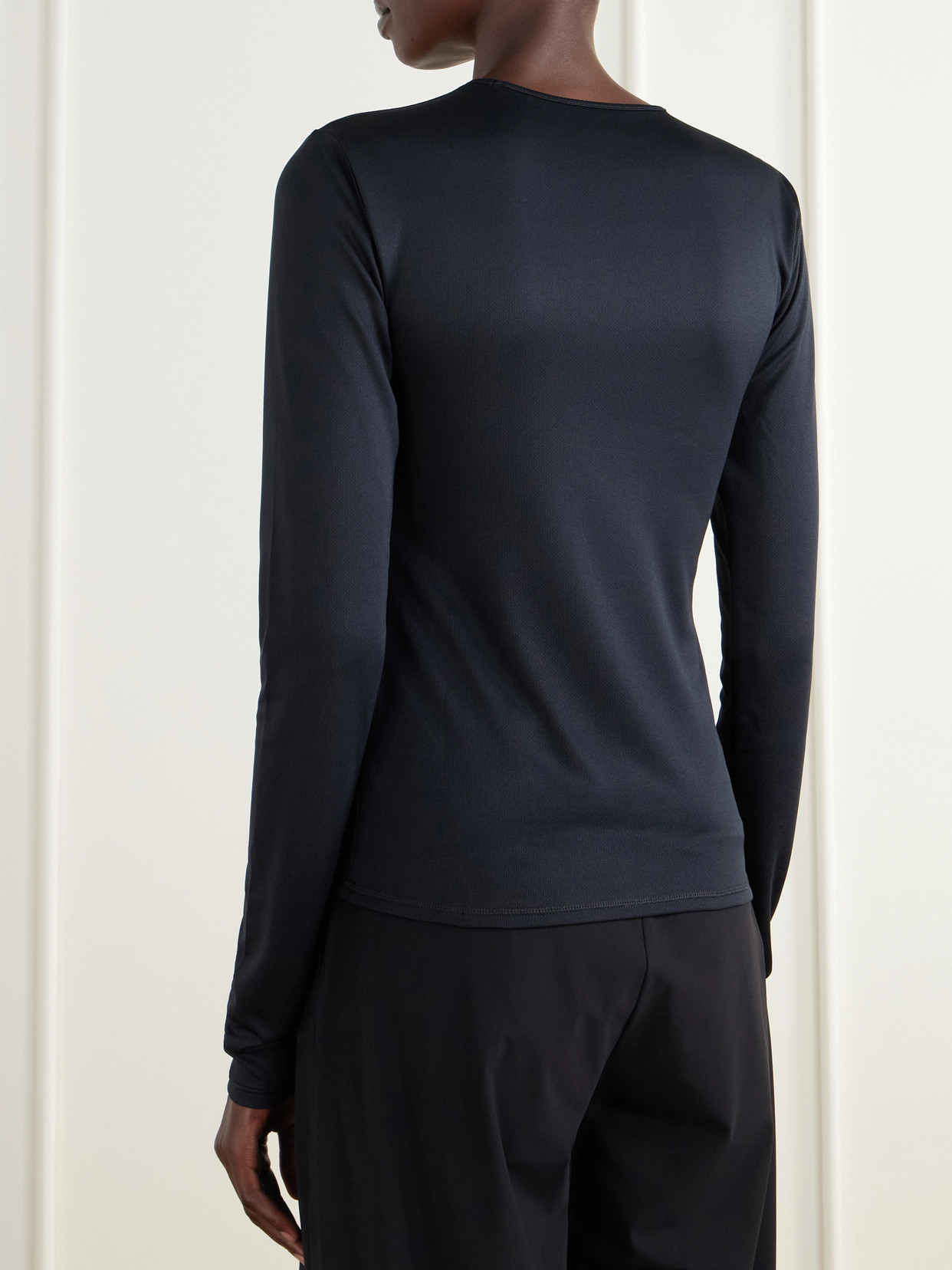 Logo-Appliquéd Paneled Recycled Jersey T-Shirt