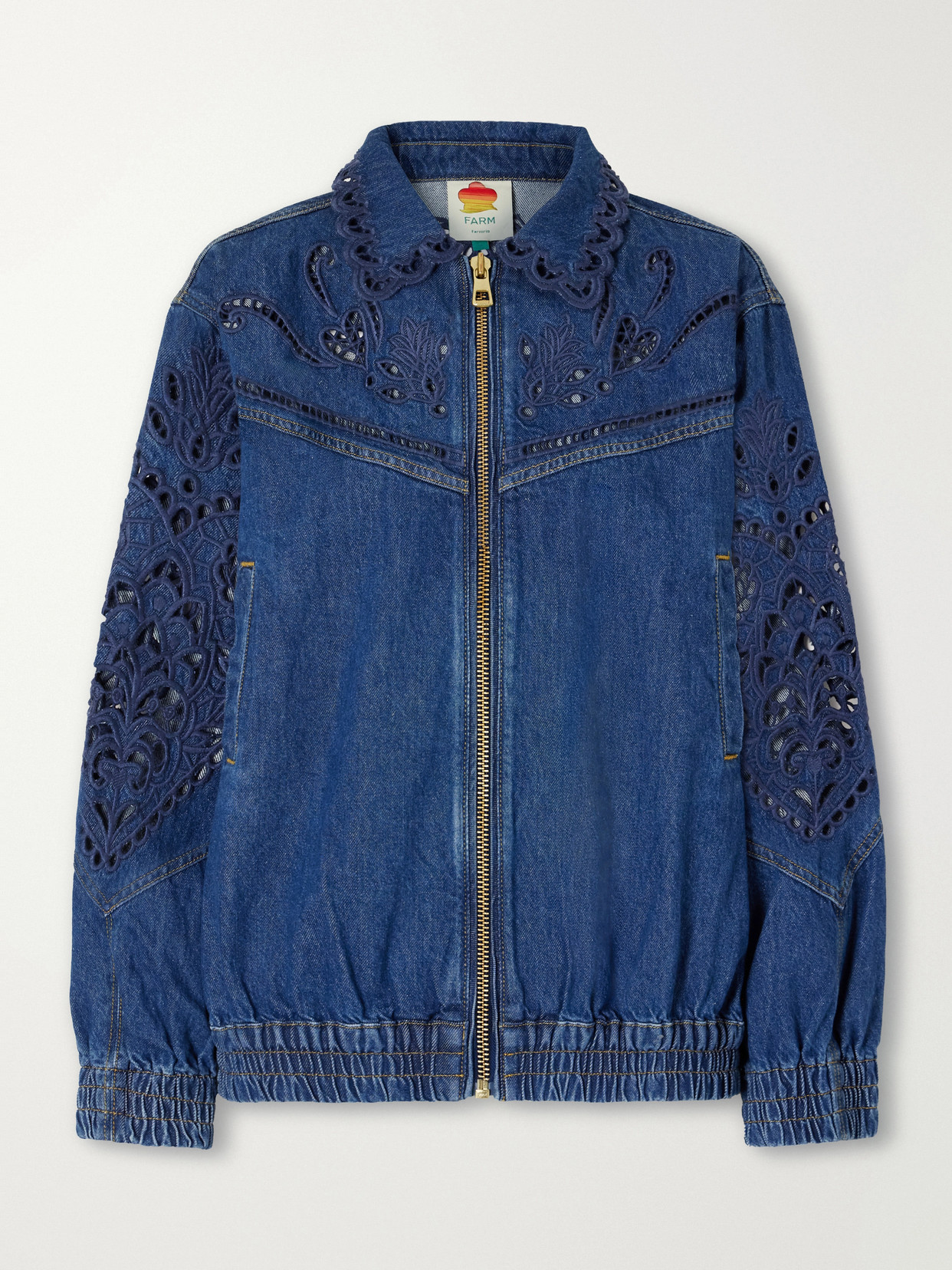 Richilieu Heart Broderie Anglaise Denim Jacket