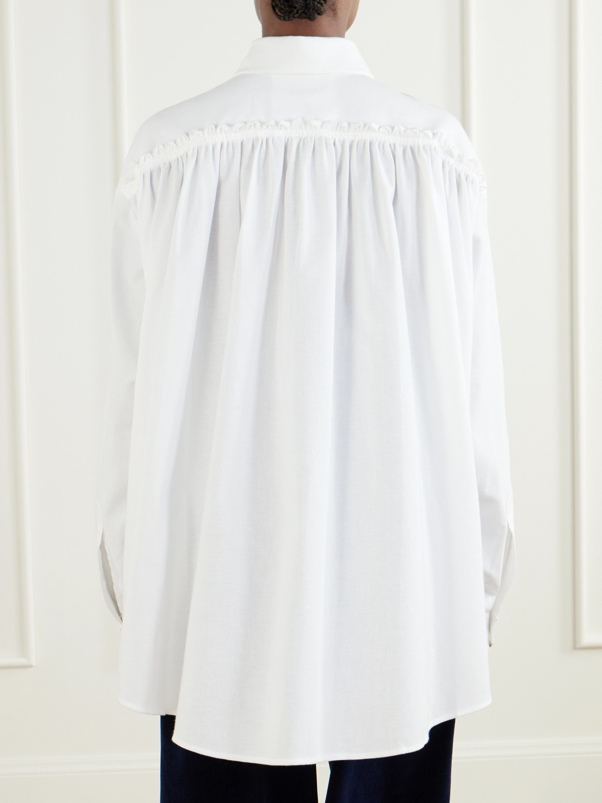 Gathered Cotton Shirt