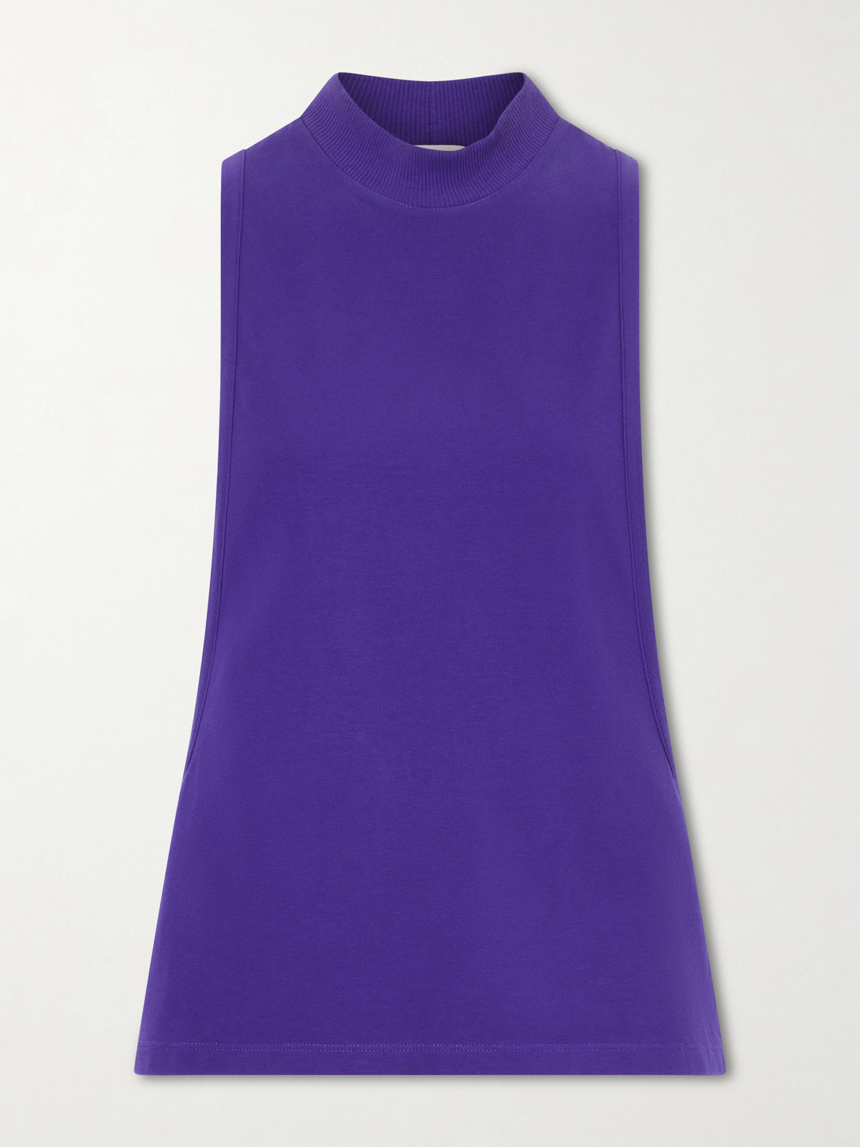 Versace Stretch-cotton Jersey Tank In Purple