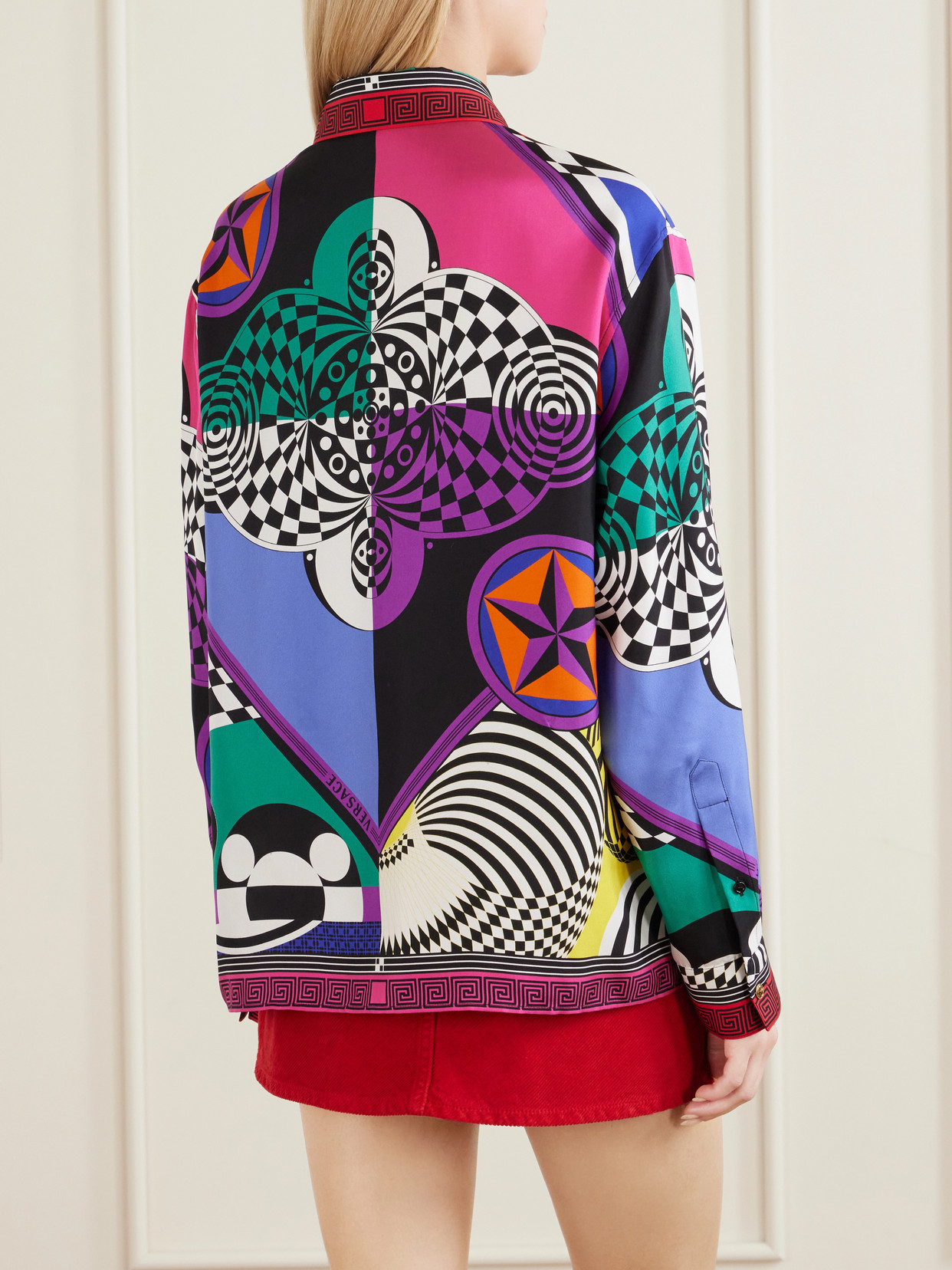 Printed Silk-Satin Shirt