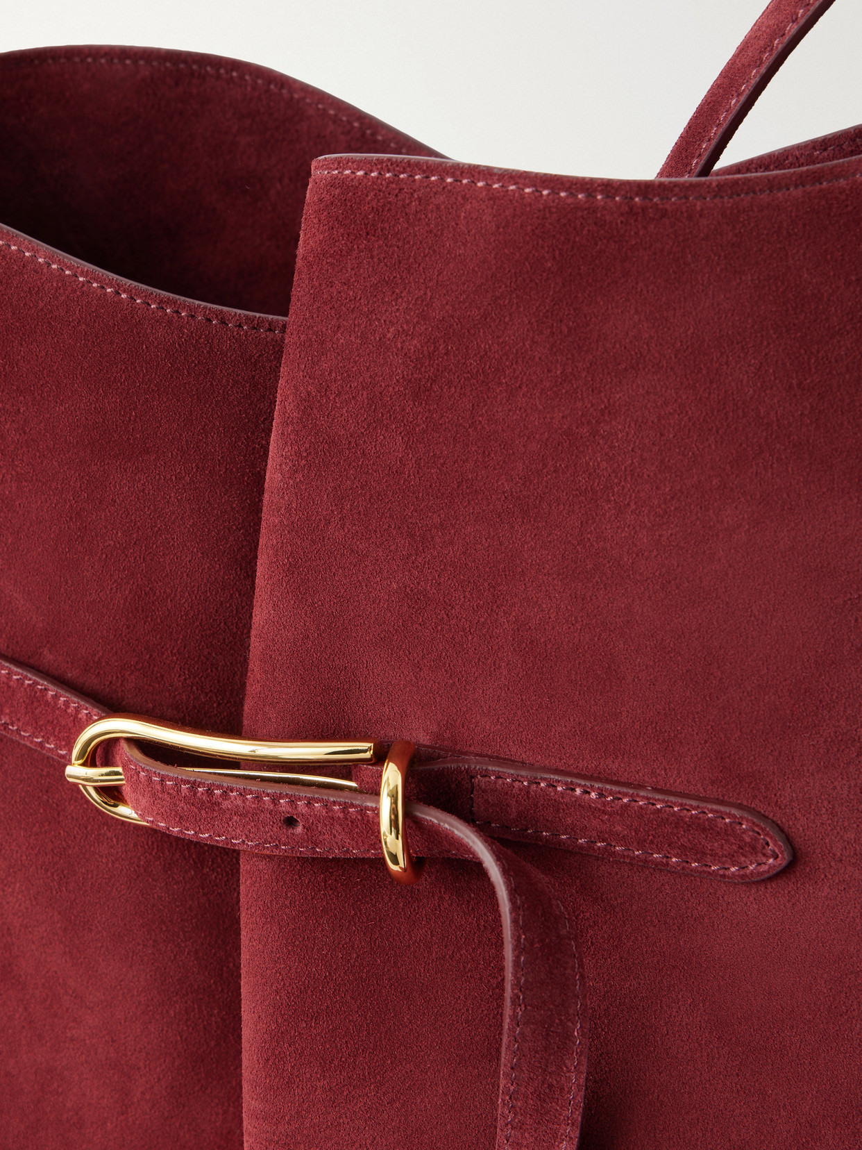 Belted Bucket Shoulder Bag