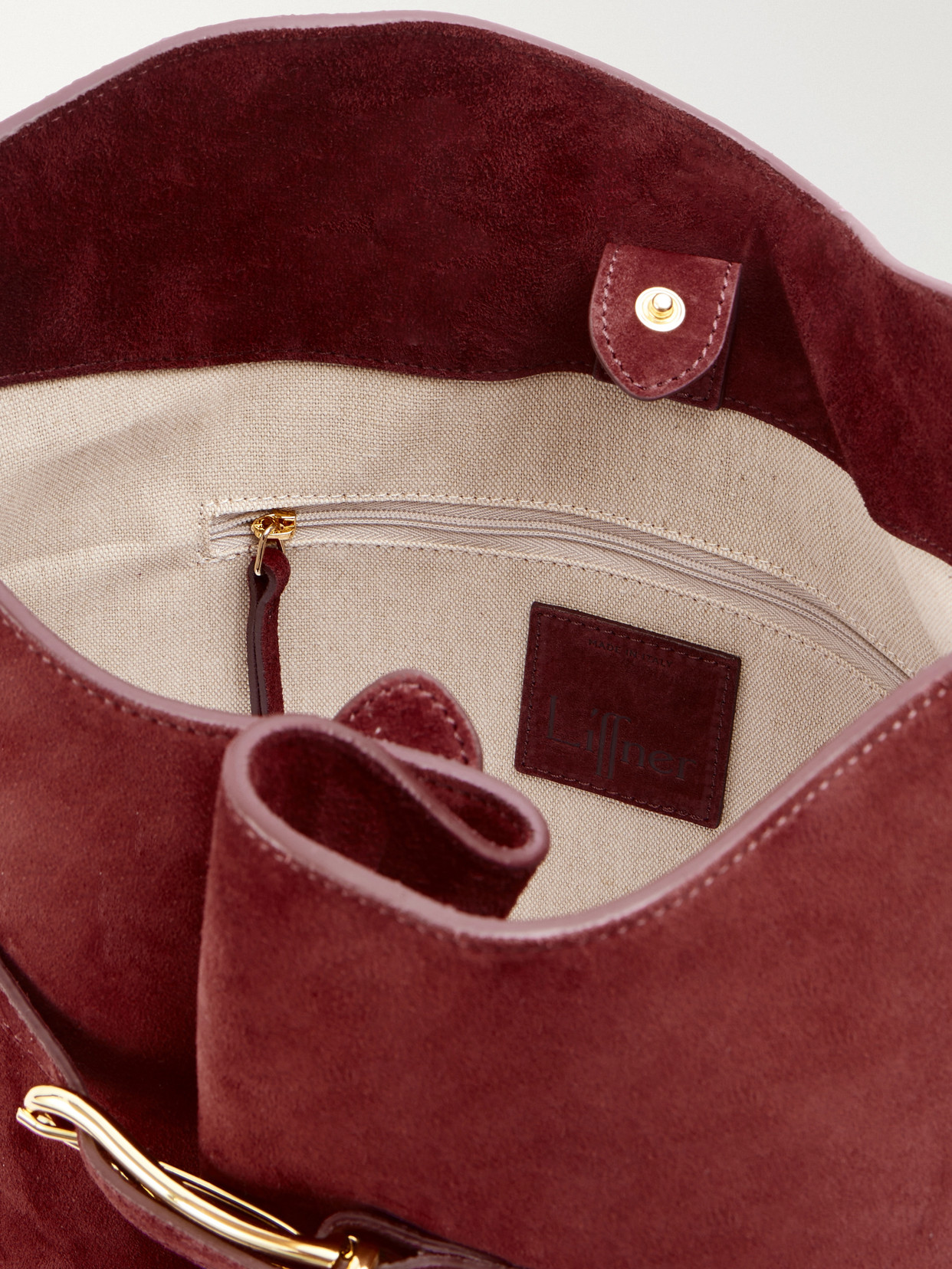 Belted Bucket Shoulder Bag