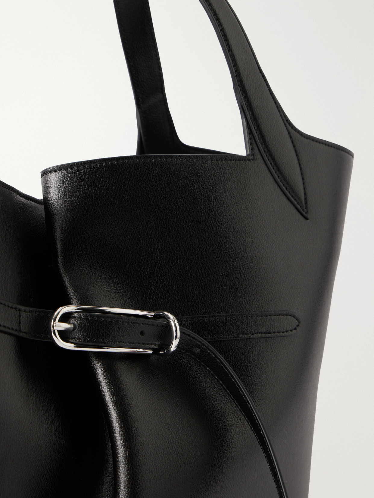 Belted Leather Tote