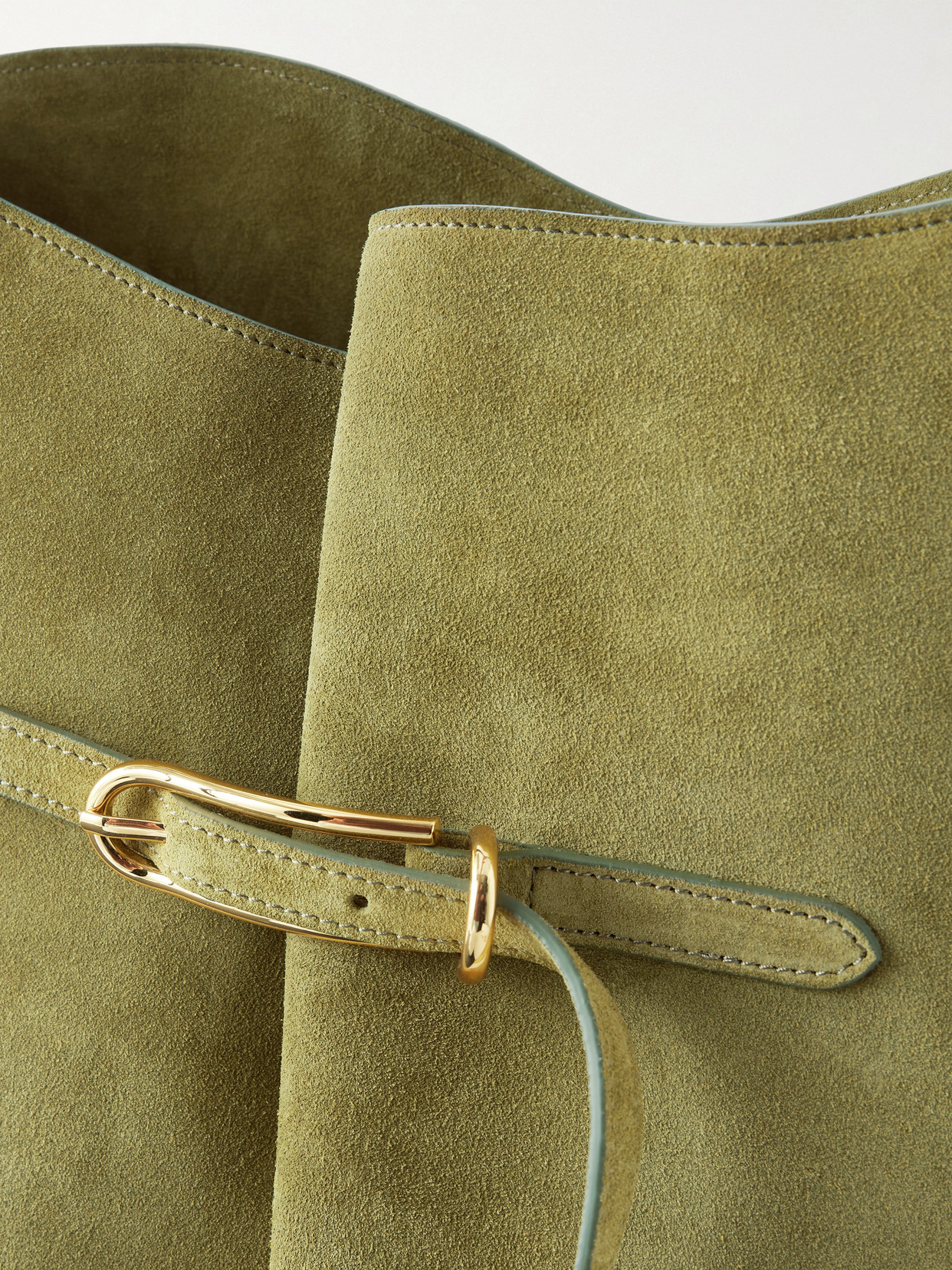Belted Bucket Shoulder Bag