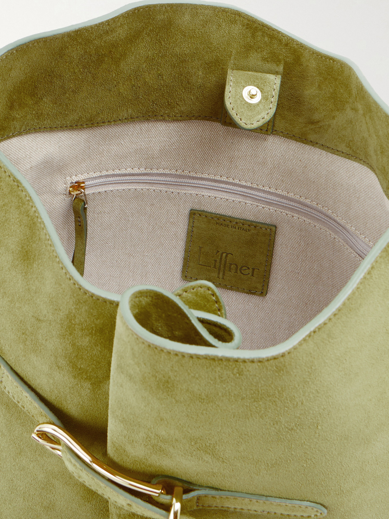 Belted Bucket Shoulder Bag