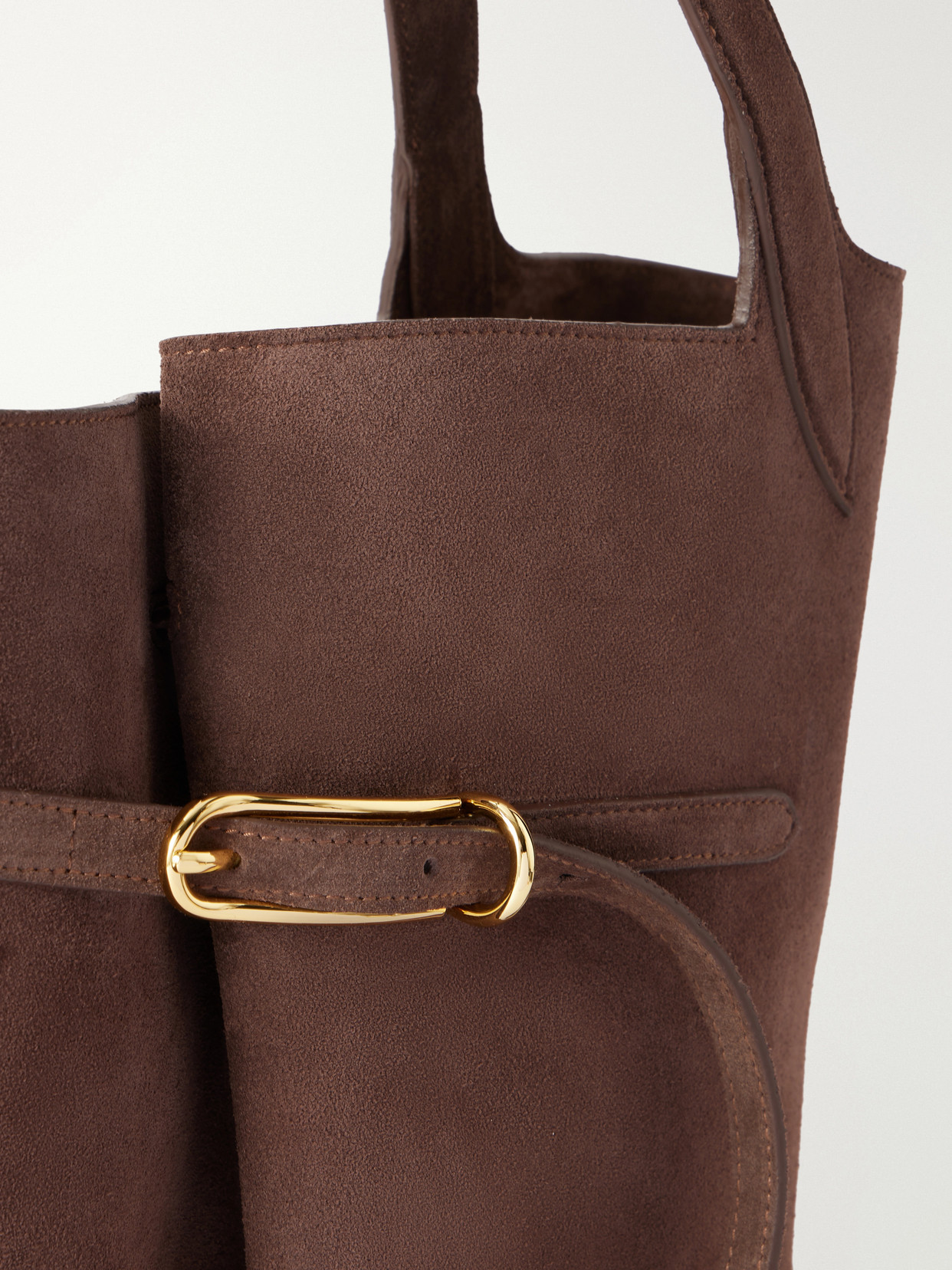Belted Suede Tote