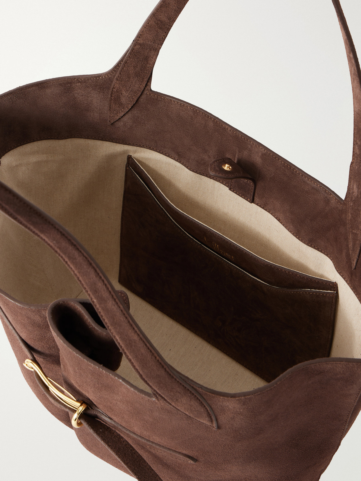 Belted Suede Tote