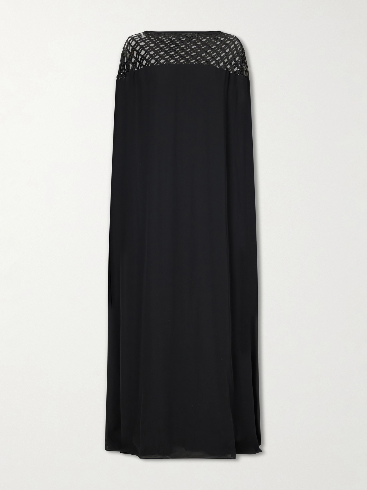 Dima Ayad Sequin-embellished Crepe Gown In Black