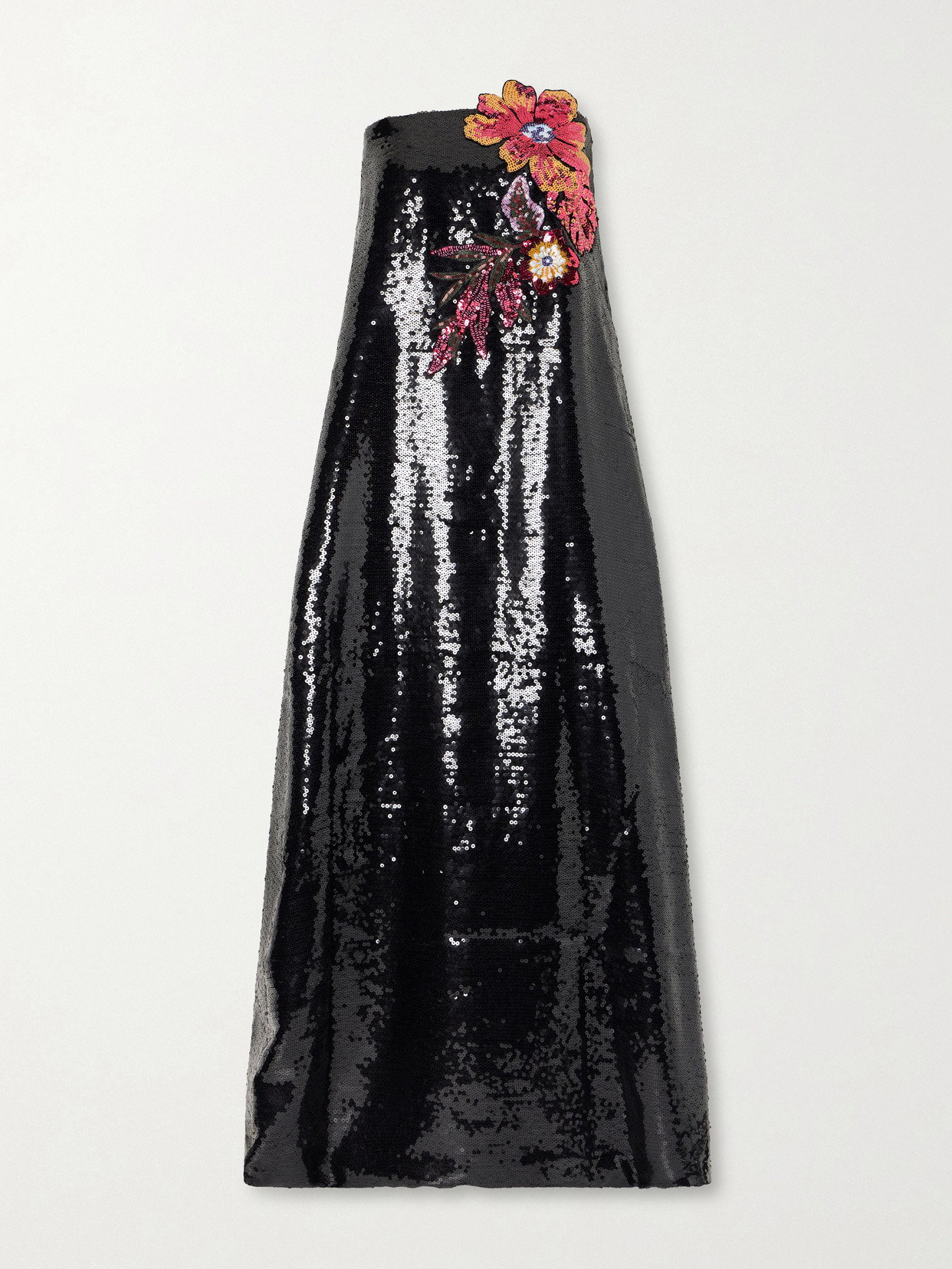 Dima Ayad Sequined Organza Gown In Black