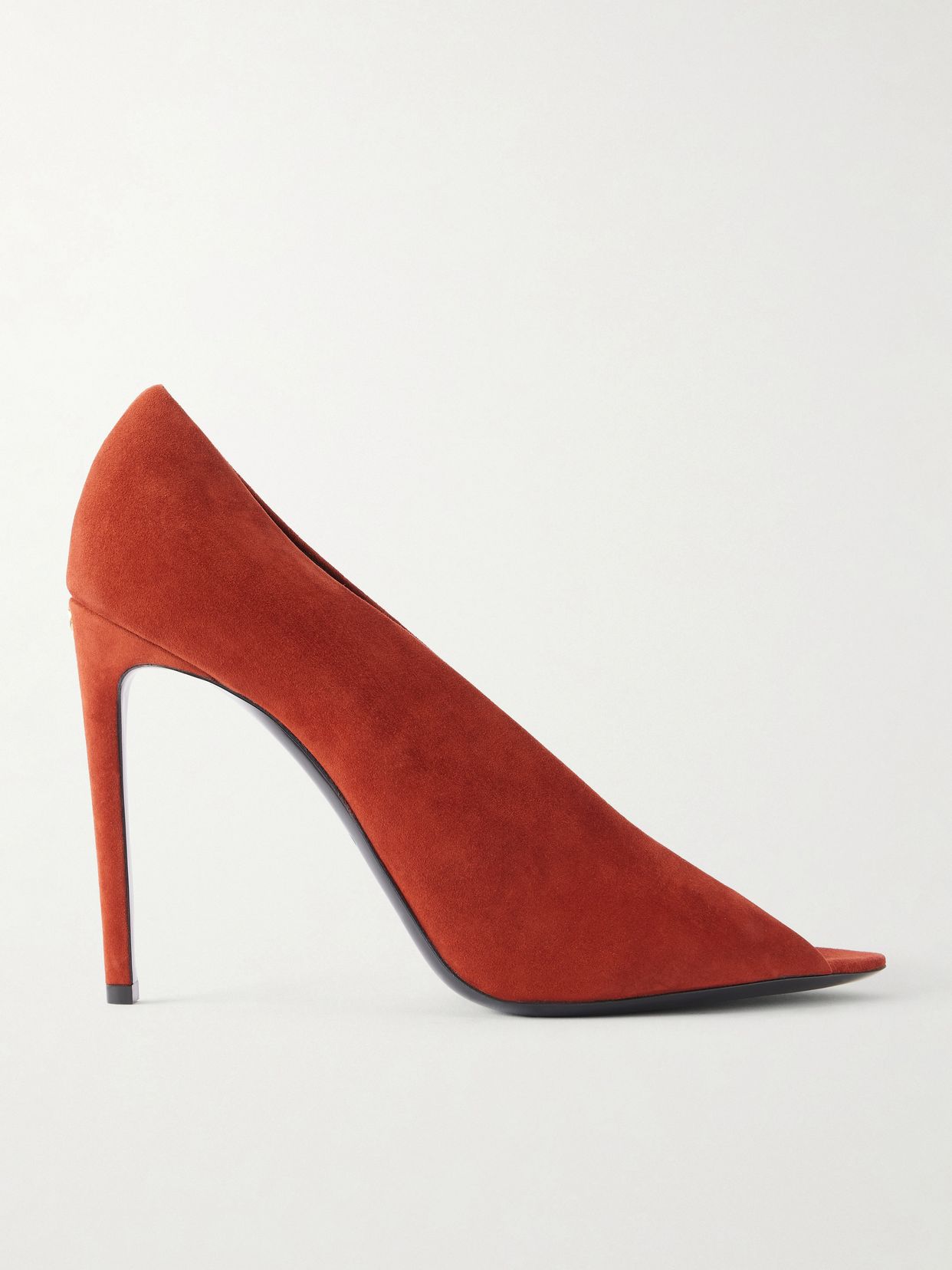 Révélé 105 open-toe suede pumps