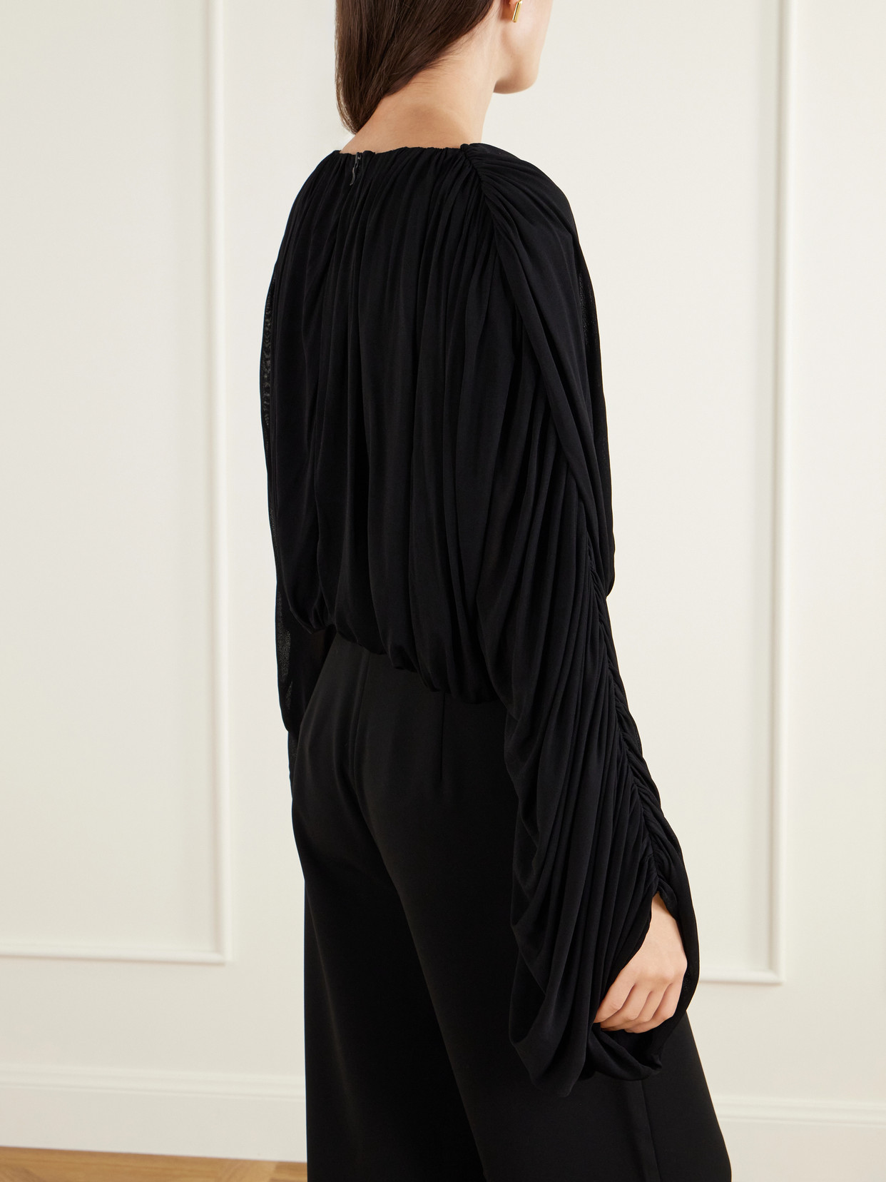 Micka Jersey Draped Blouse