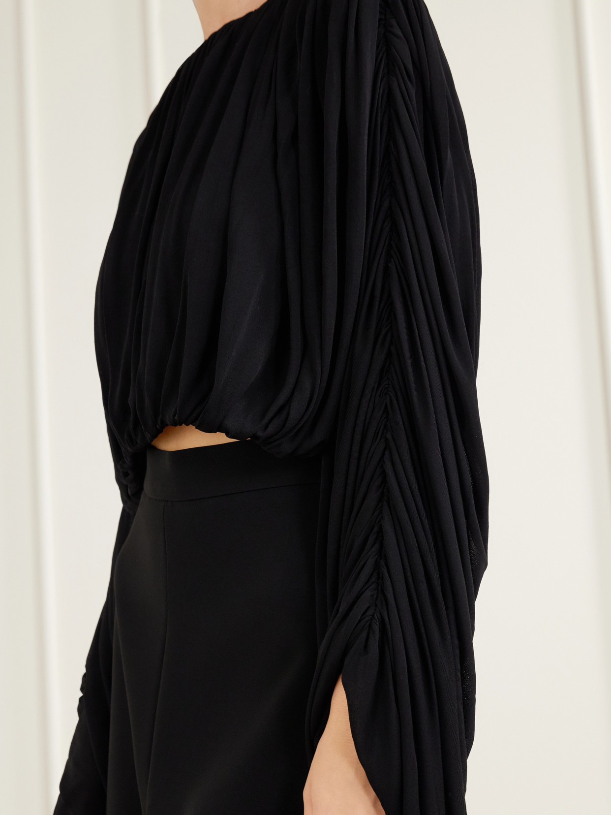 Micka Jersey Draped Blouse