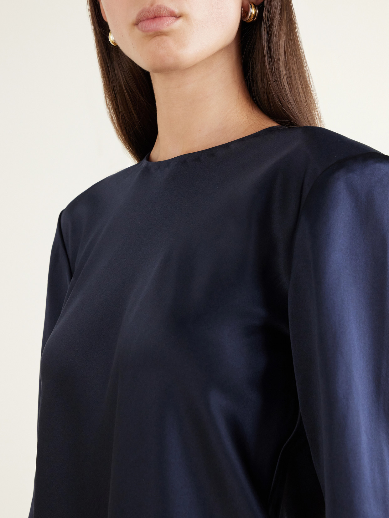 Ruth Silk-Satin Blouse