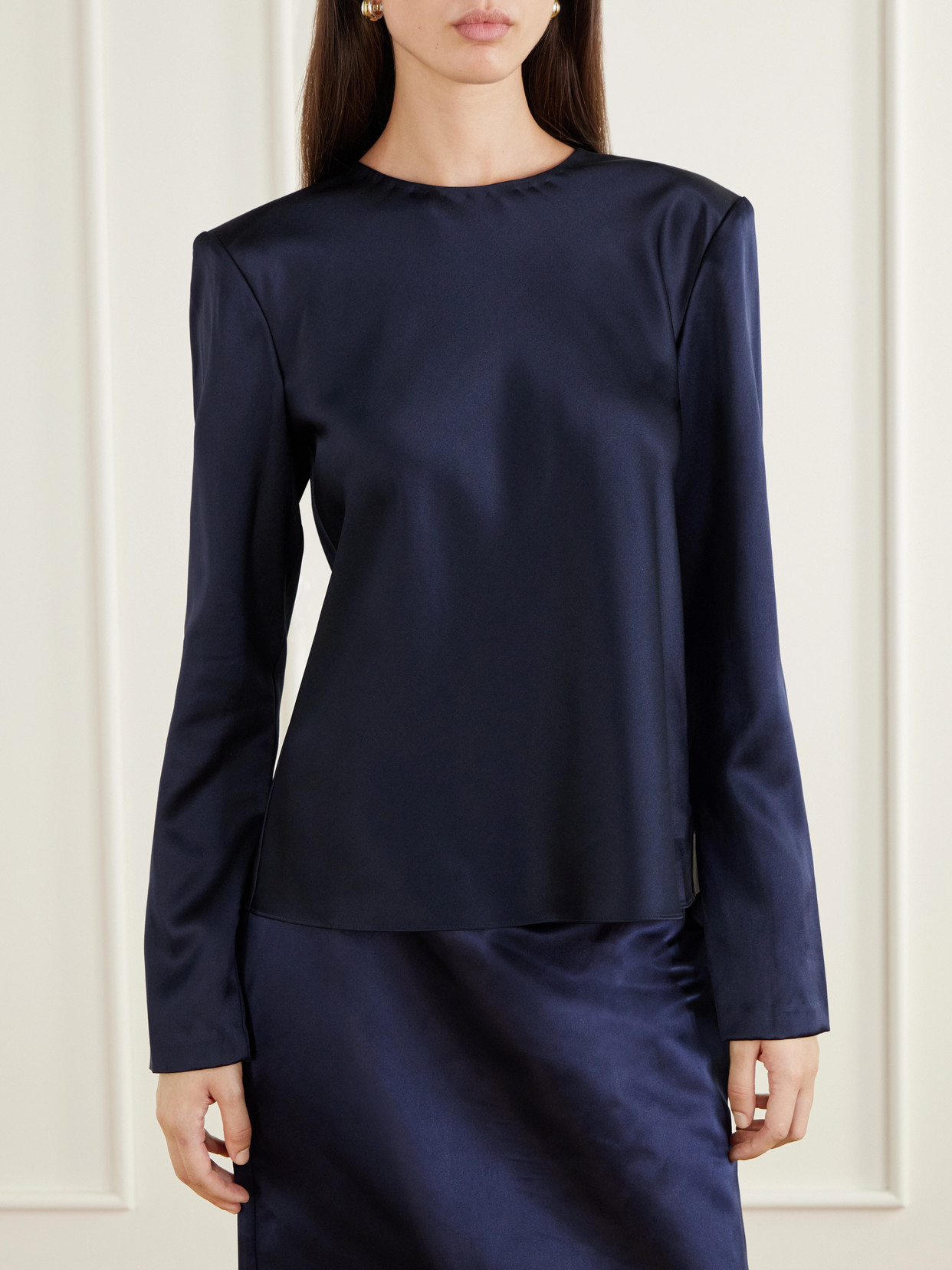 Ruth Silk-Satin Blouse