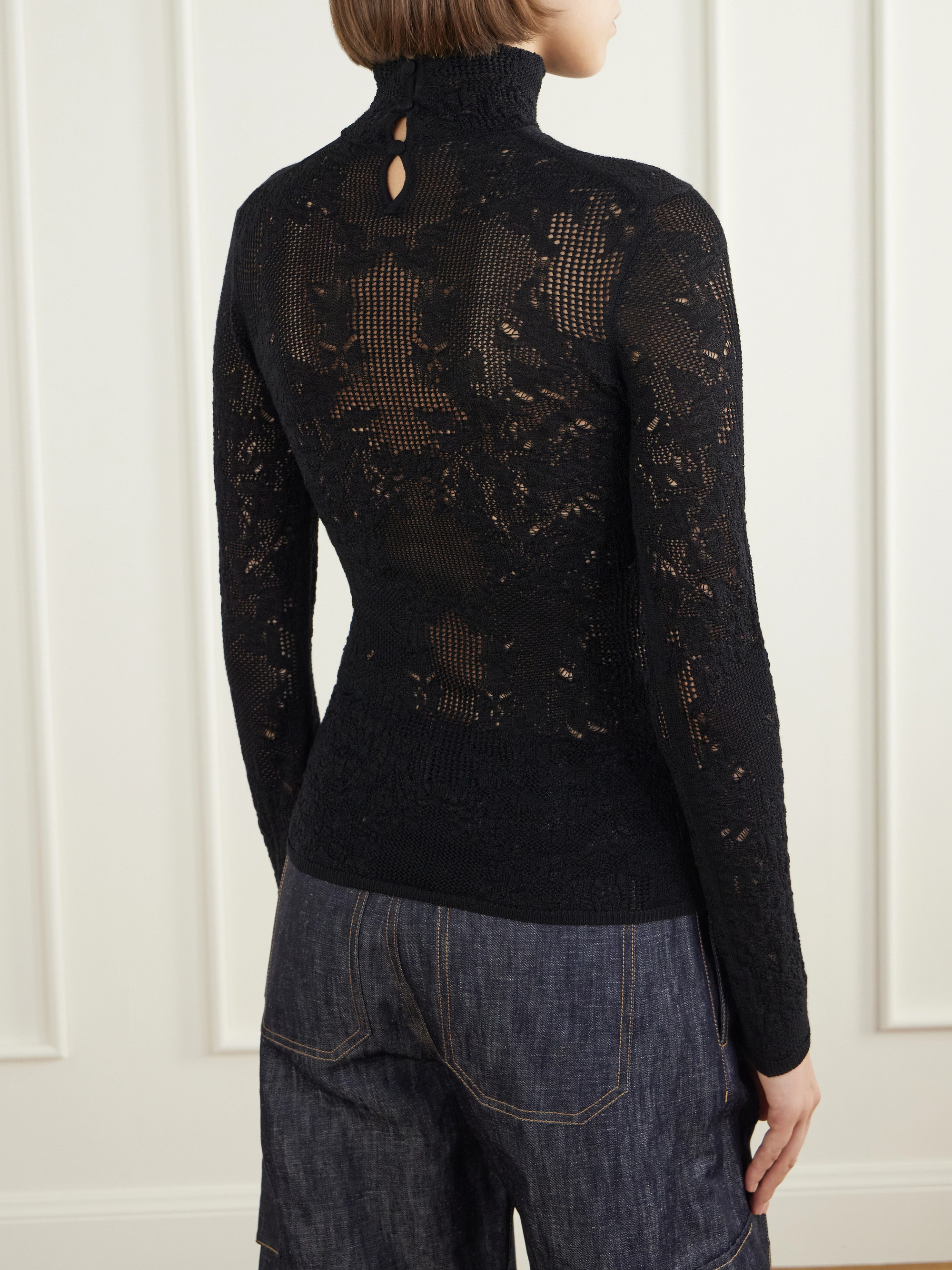 Gabriela Hearst Waite crochet-knit silk and wool-blend top