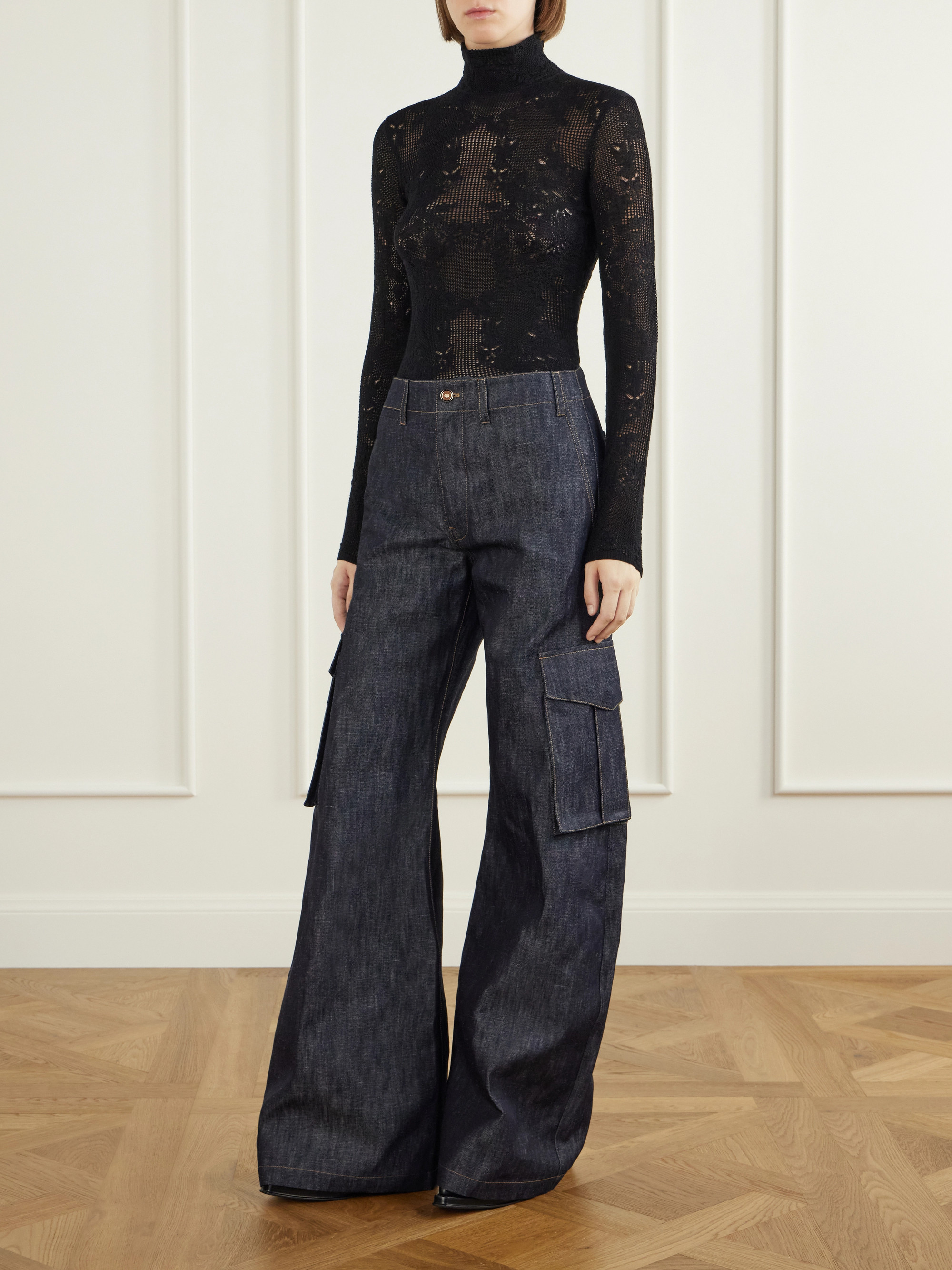 Gabriela Hearst Waite crochet-knit silk and wool-blend top