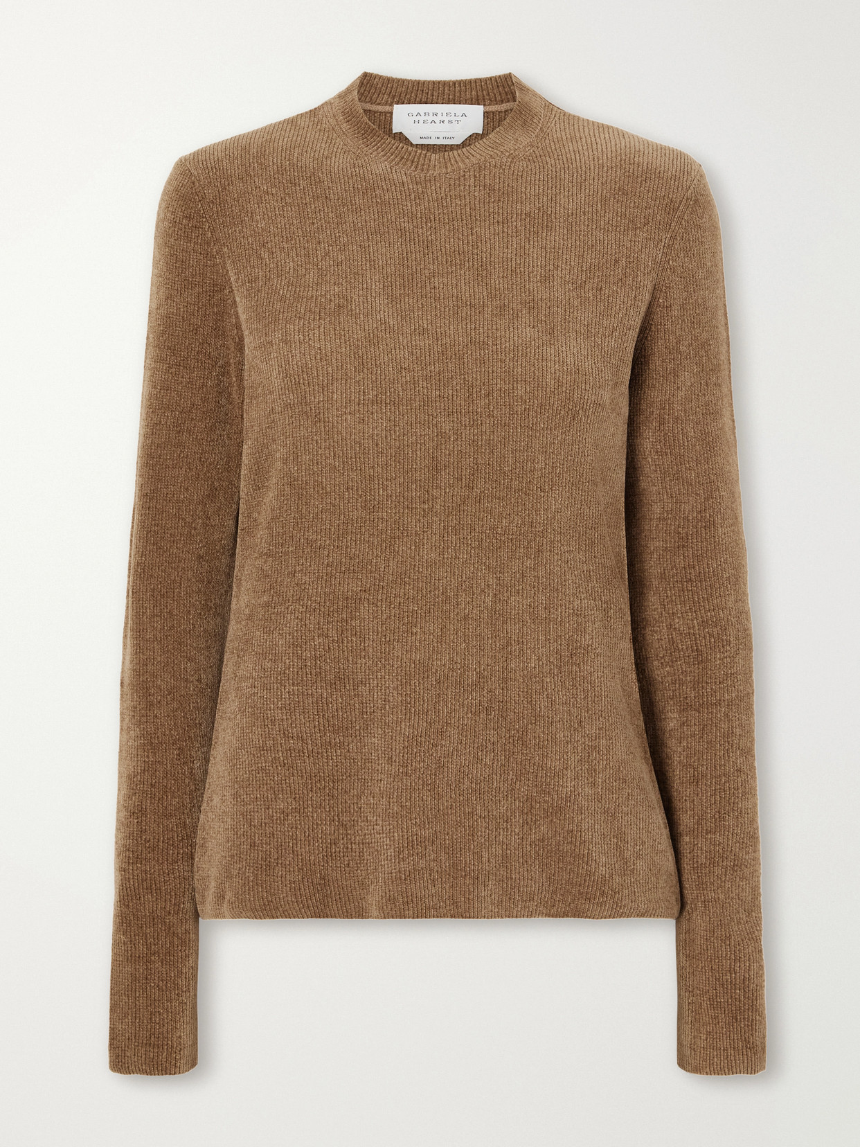 Gabriela Hearst Ribbed Silk Sweater In Brown